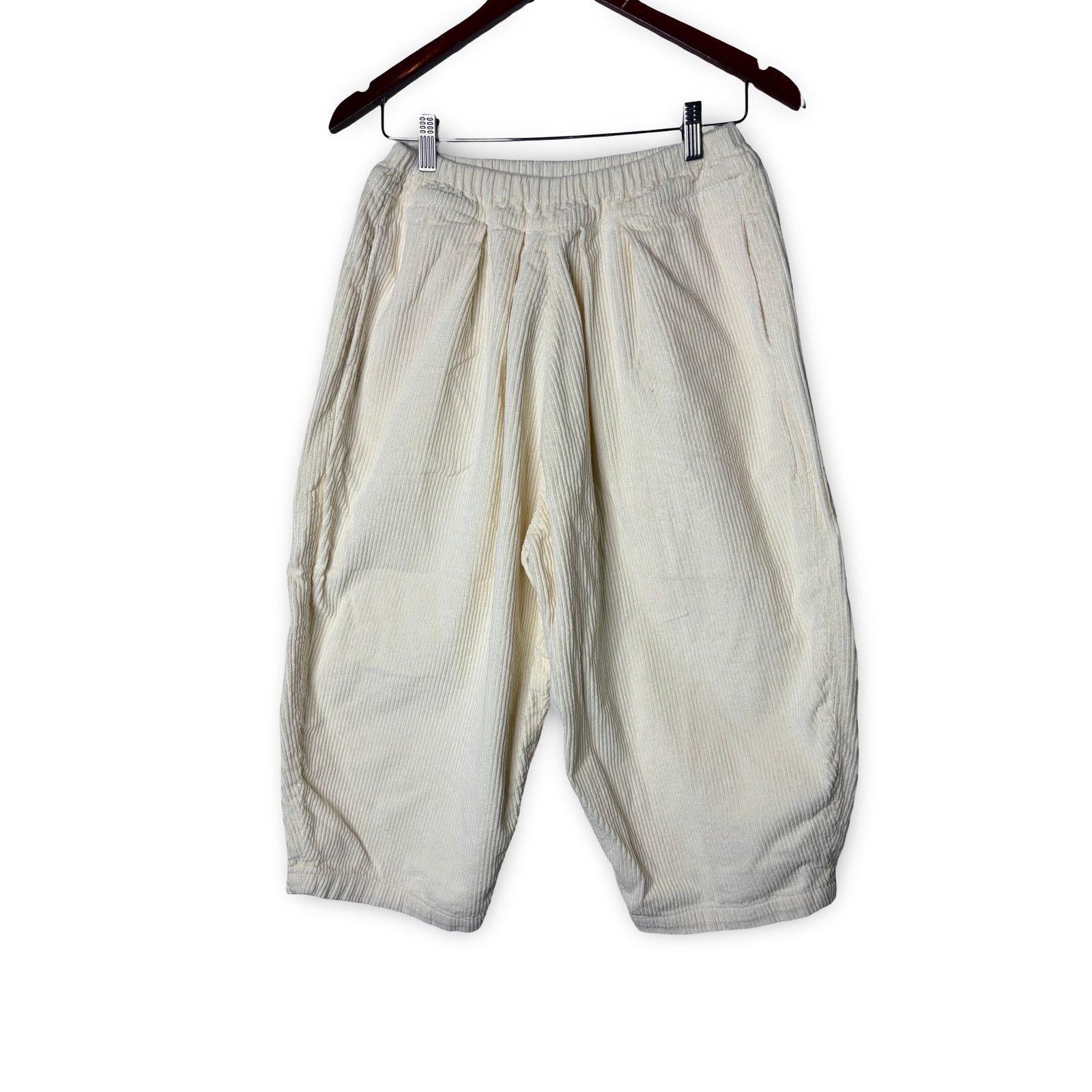 Other Egg Trading London white corduroy baggy barrel short pants Size 26" / US 2 / IT 38 - 1 Thumbnail