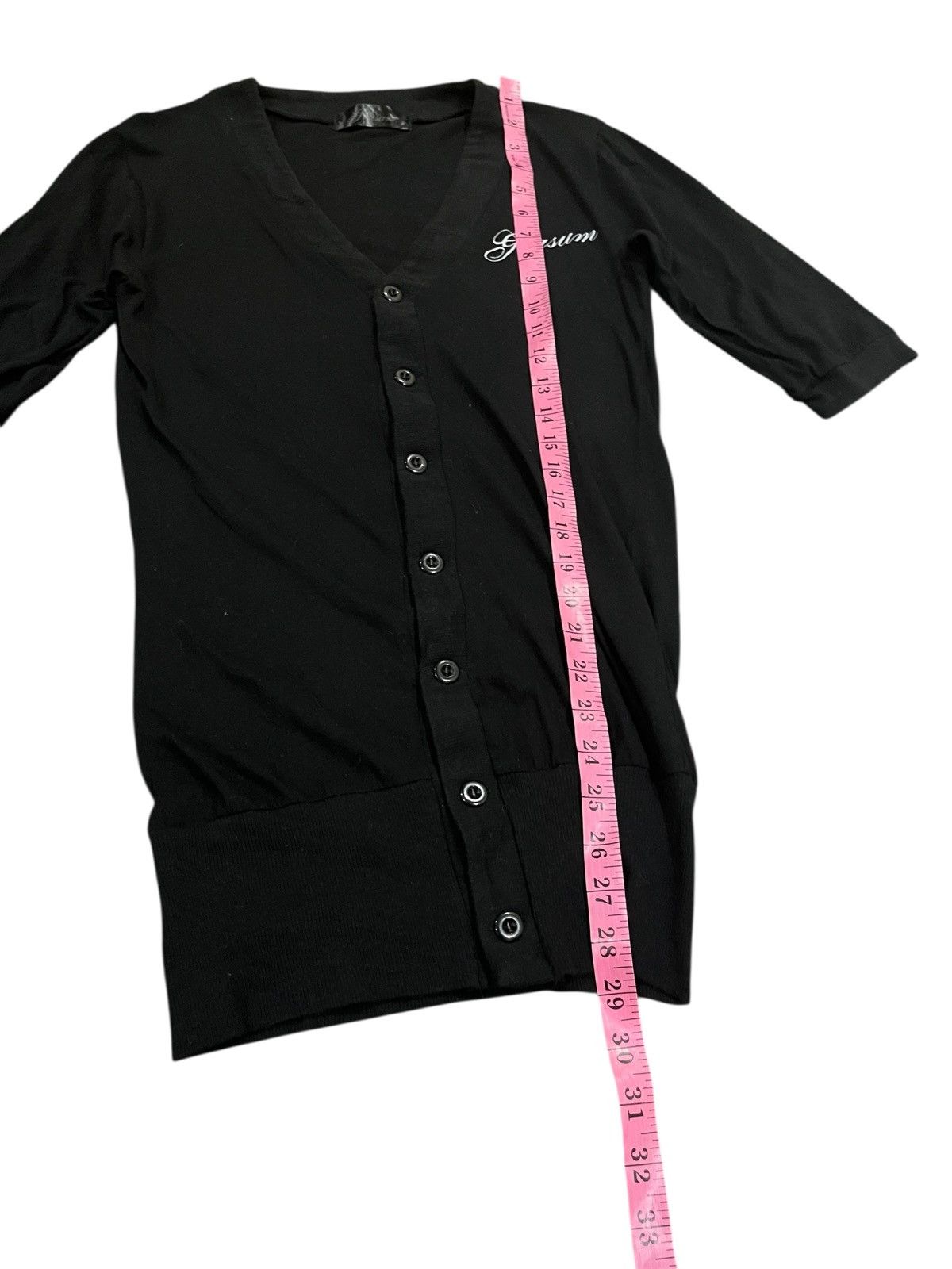 Japanese Brand GRASUM CARDIGAN LONG BUTTON UP PRINT BLACK Size S / US 4 / IT 40 - 13 Thumbnail