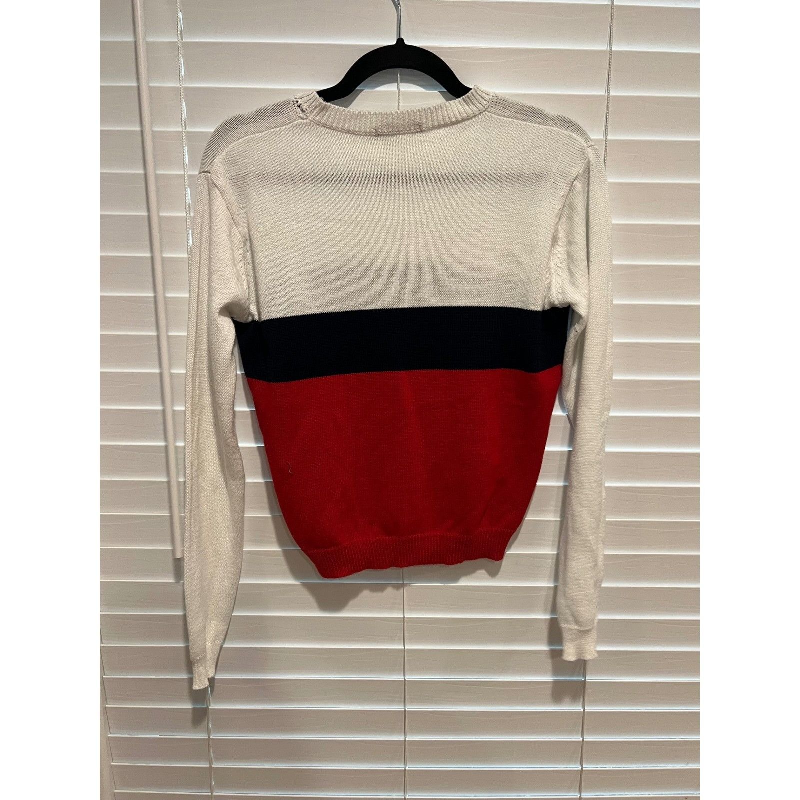 Brandy Melville Brandy Melville Striped Knit Sweater Crew Neck Red White Top Size S / US 4 / IT 40 - 4 Thumbnail