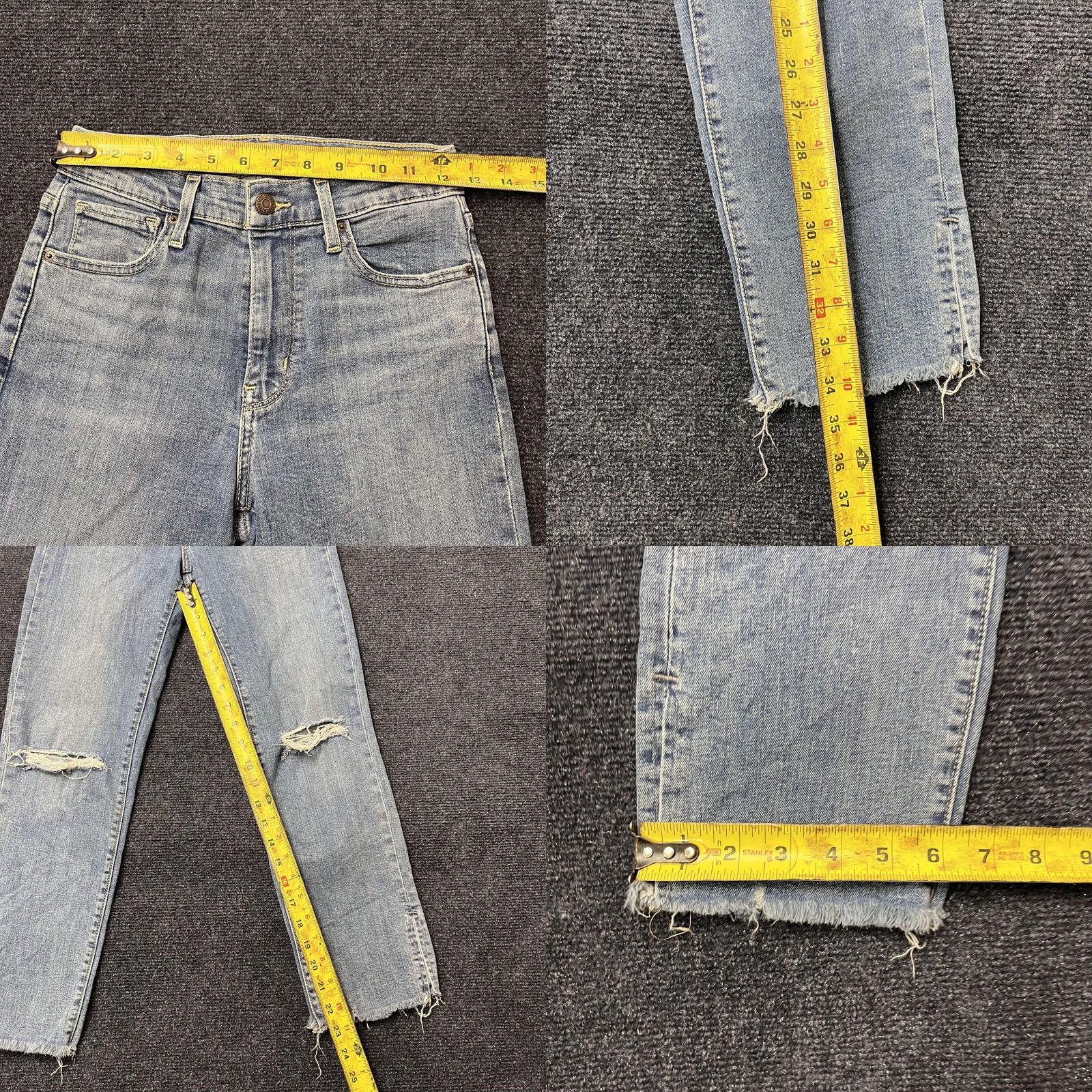 Levi's Levi's Jeans Womens 26 High Rise Straight Light Wash Blue Distressed Denim Jeans Size 26" / US 2 / IT 38 - 8 Thumbnail
