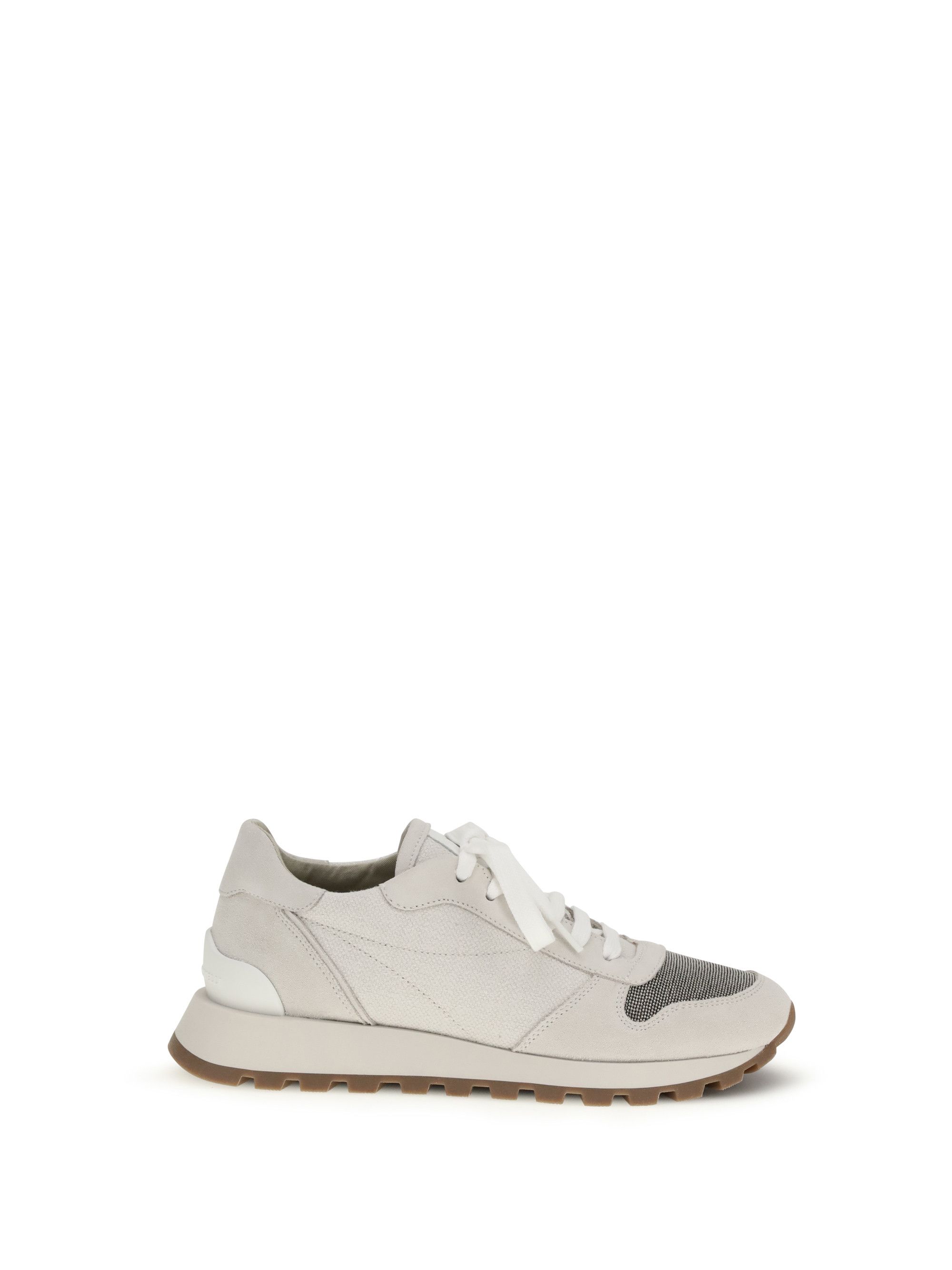 Brunello Cucinelli Precious Toe Sneakers in suede and techno fabric Size US 6 / IT 36 - 1 Thumbnail