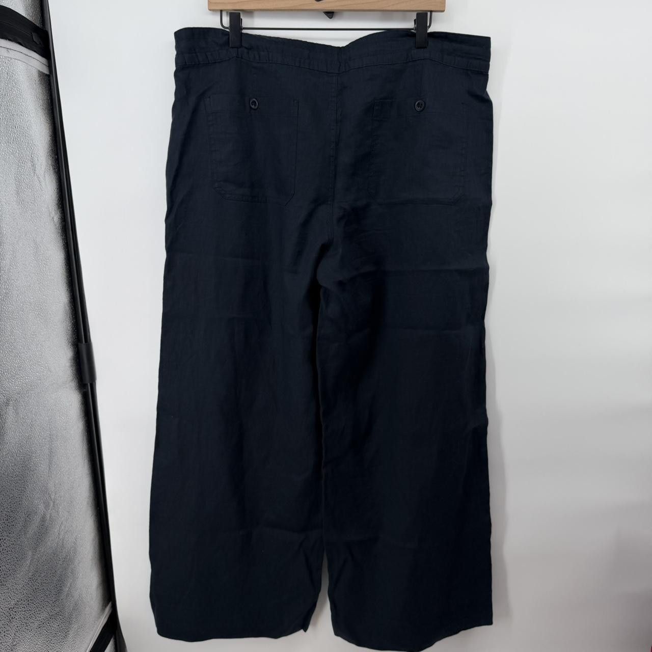 Ralph Lauren Ralph Lauren Navy Linen Wide-Leg Pant Size 16 - NWOT Size 38" / US 16 / IT 52 - 4 Thumbnail
