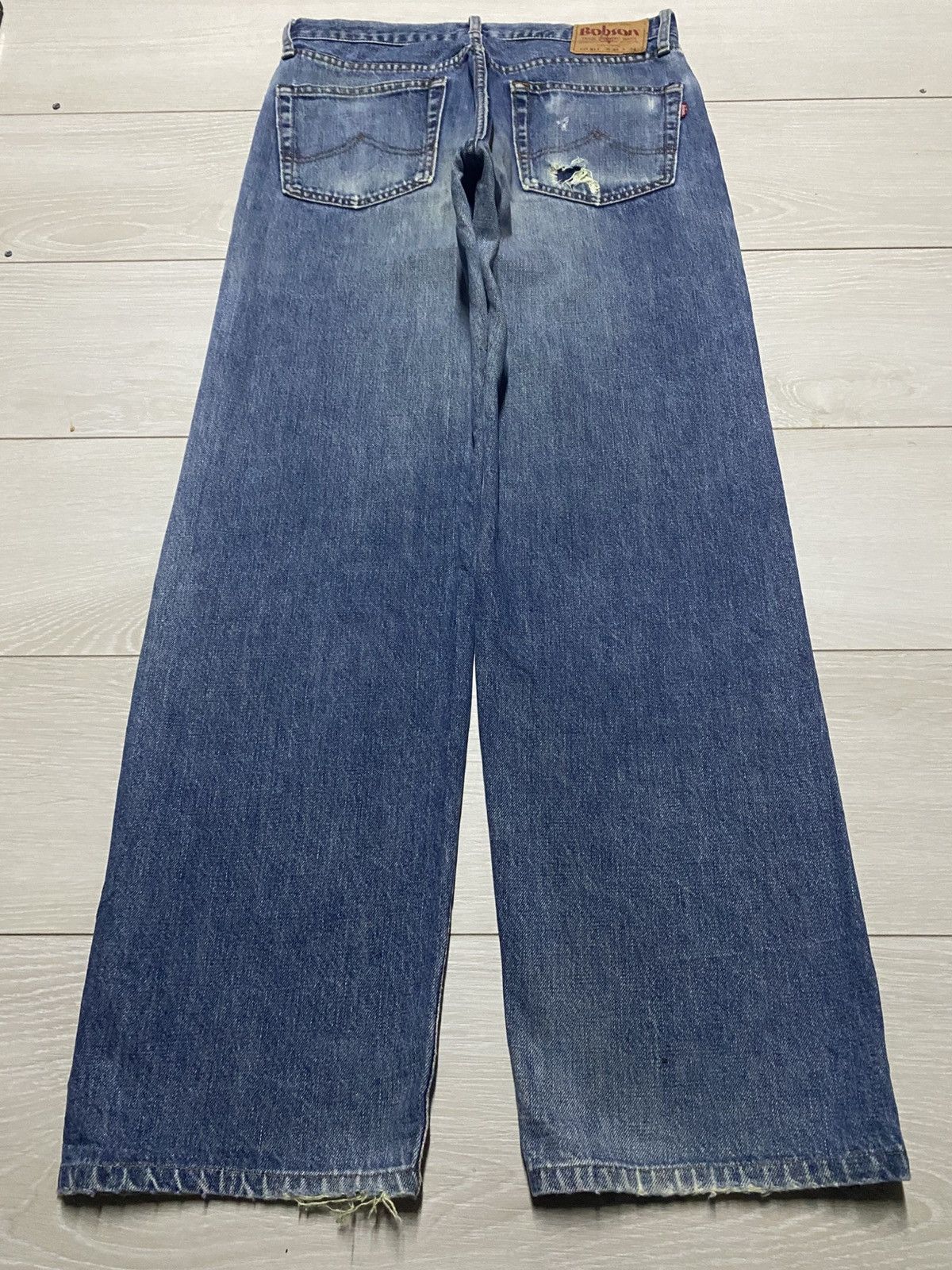 Japanese Brand Vintage Bobson Faded Distressed Baggy Jeans Size US 31 - 2 Thumbnail