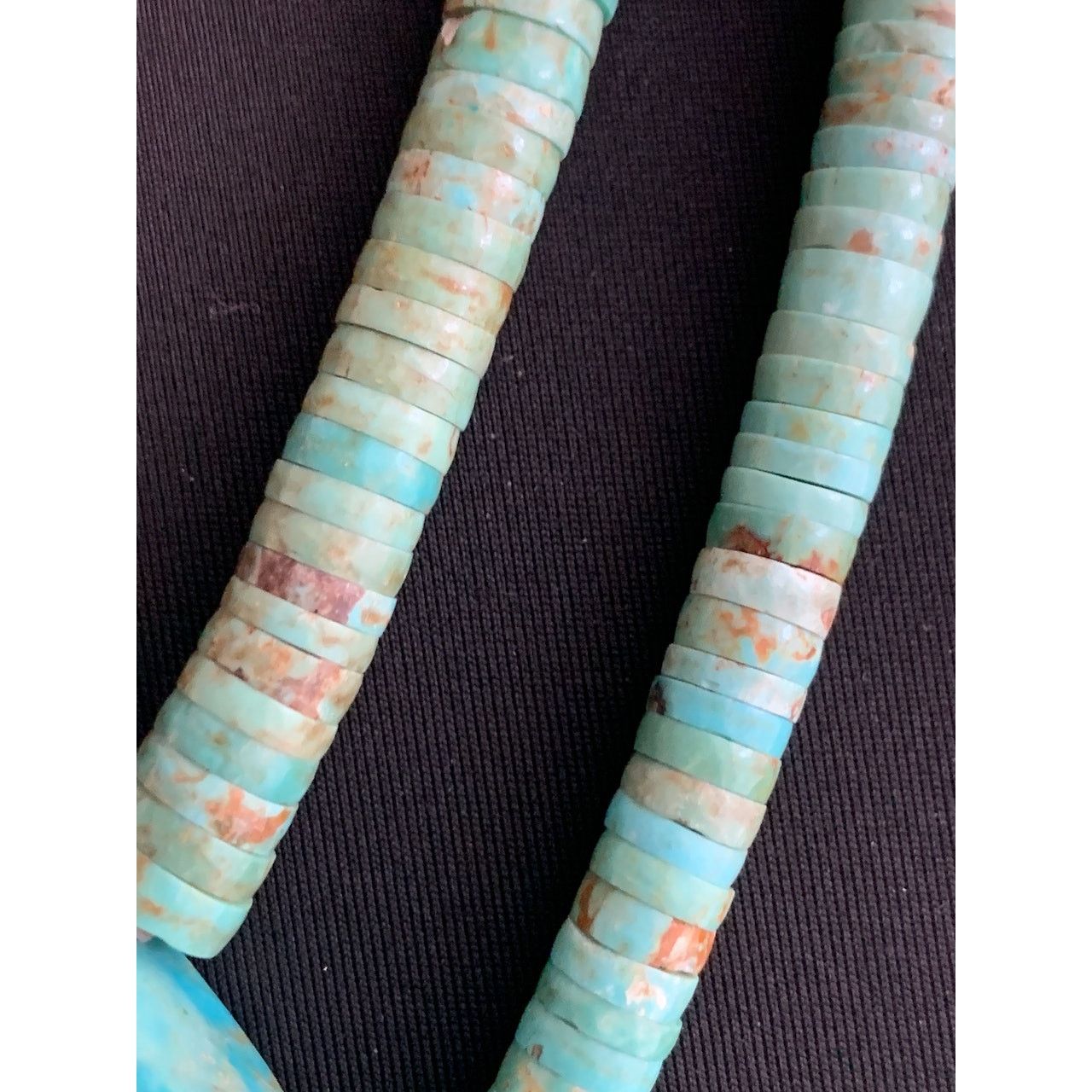 Vintage Native American Turquoise Kewa Santo Domingo Heishi Necklace Size ONE SIZE - 9 Thumbnail
