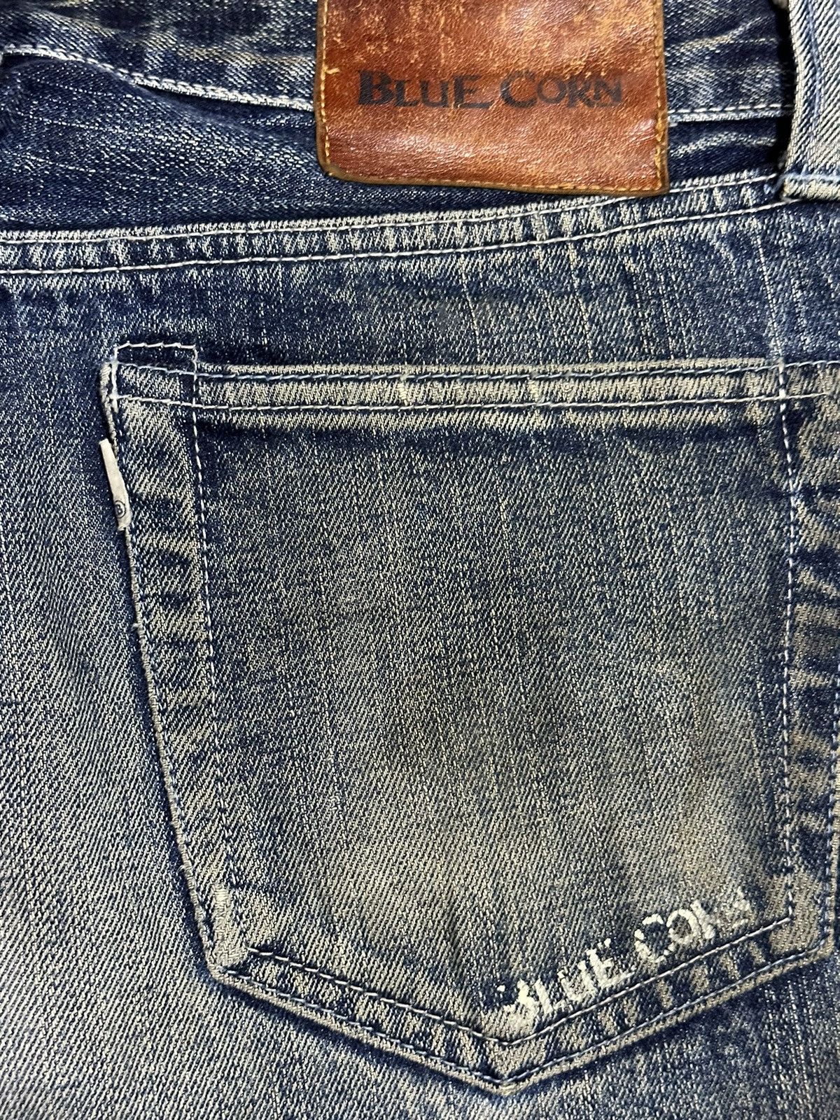 14th Addiction Vintage Japanese Brand Selvedge Mud Wash Distressed Jeans Size US 31 - 8 Thumbnail