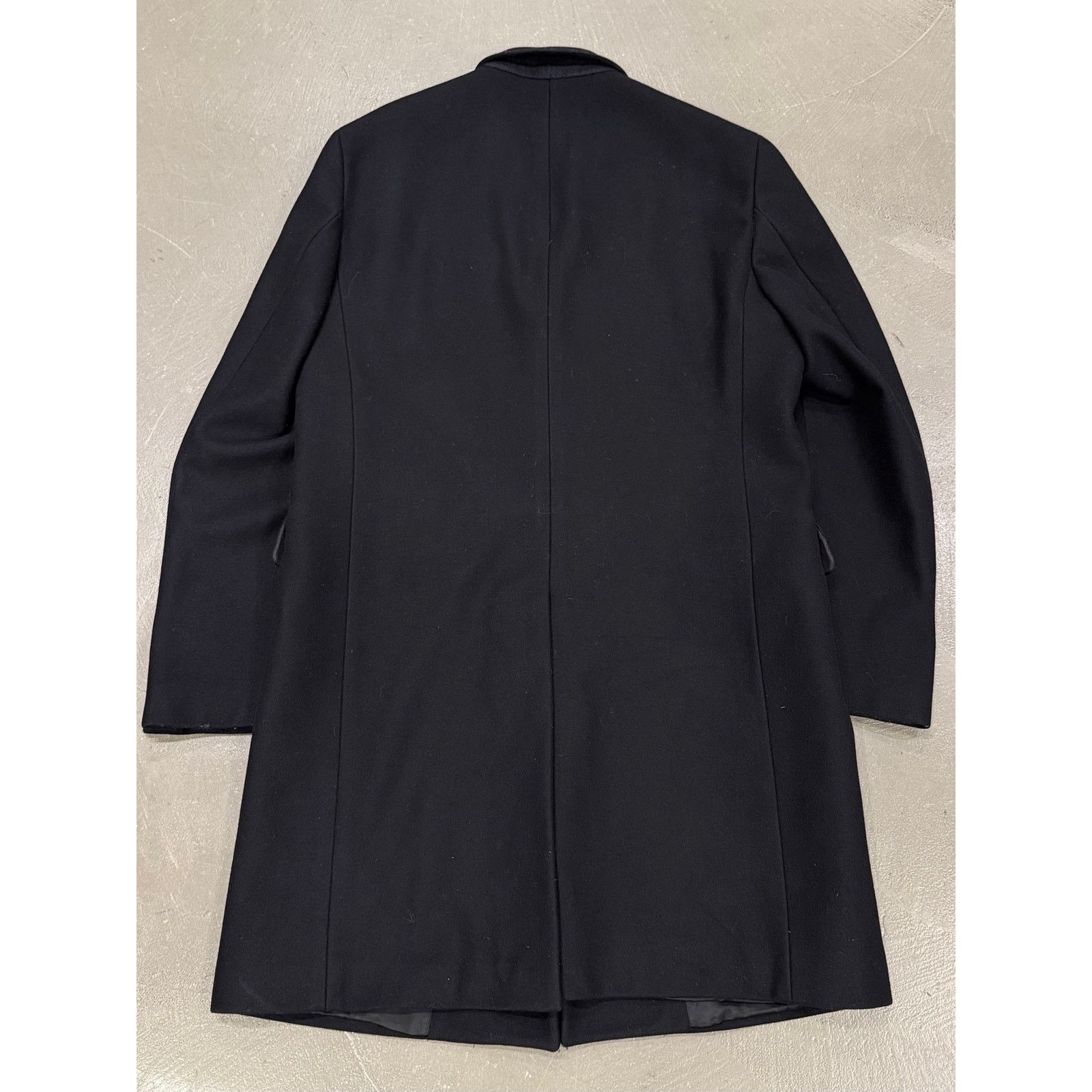Helmut Lang 2000s Helmut Lang satin collar wool coat Size XXL / US 16-18 / IT 52-54 - 2 Thumbnail