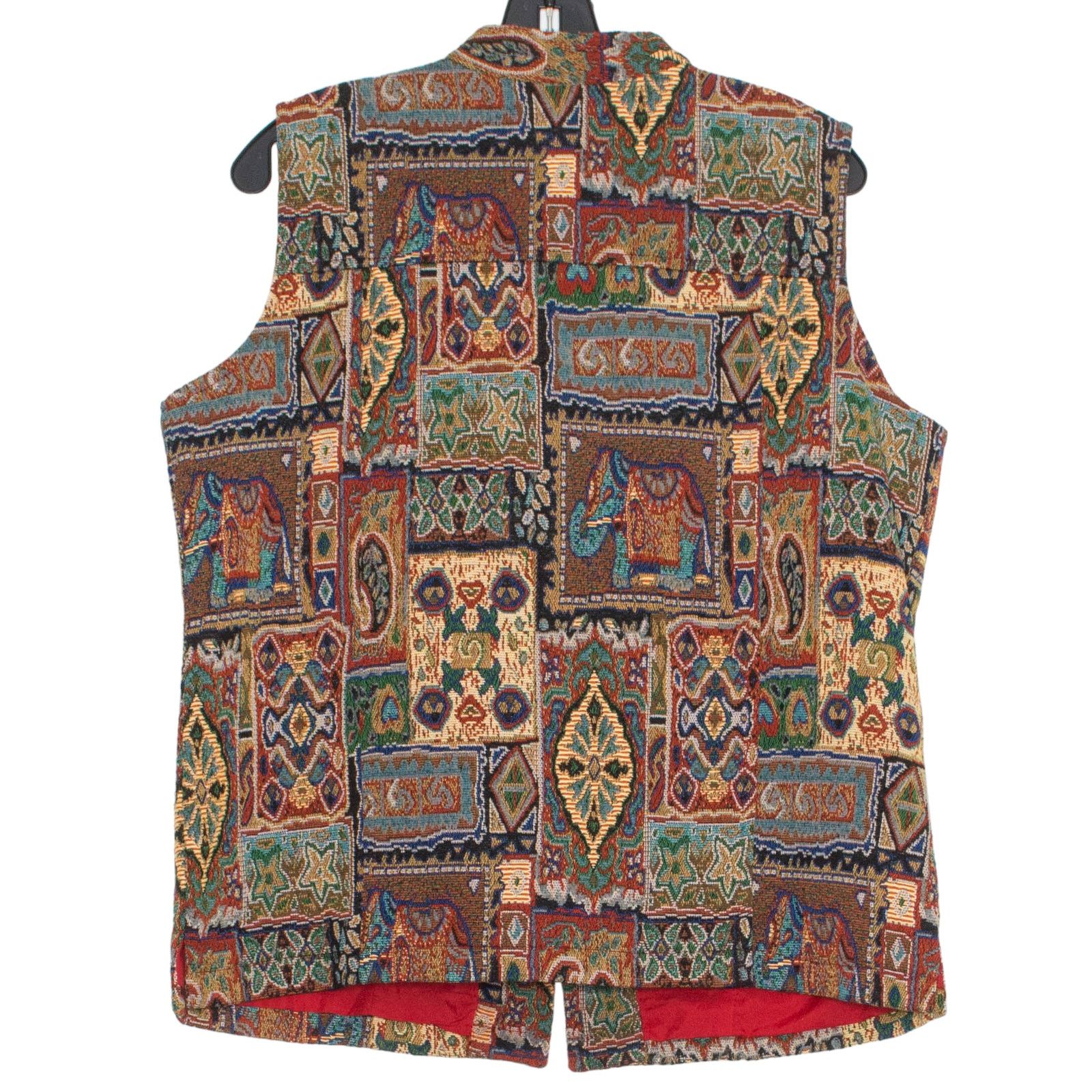 Coldwater Creek Coldwater Creek Tapestry Vest Full Zip L Boho Artsy Folk Size L / US 10 / IT 46 - 2 Thumbnail