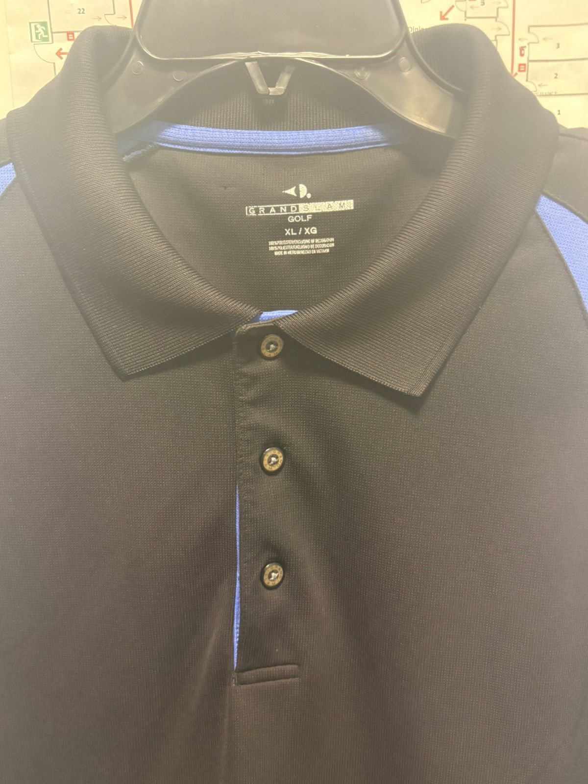 Other Grand Slam Golf Polo Shirt Black Blue XL 100% Polyester Size US XL / EU 56 / 4 - 7 Thumbnail