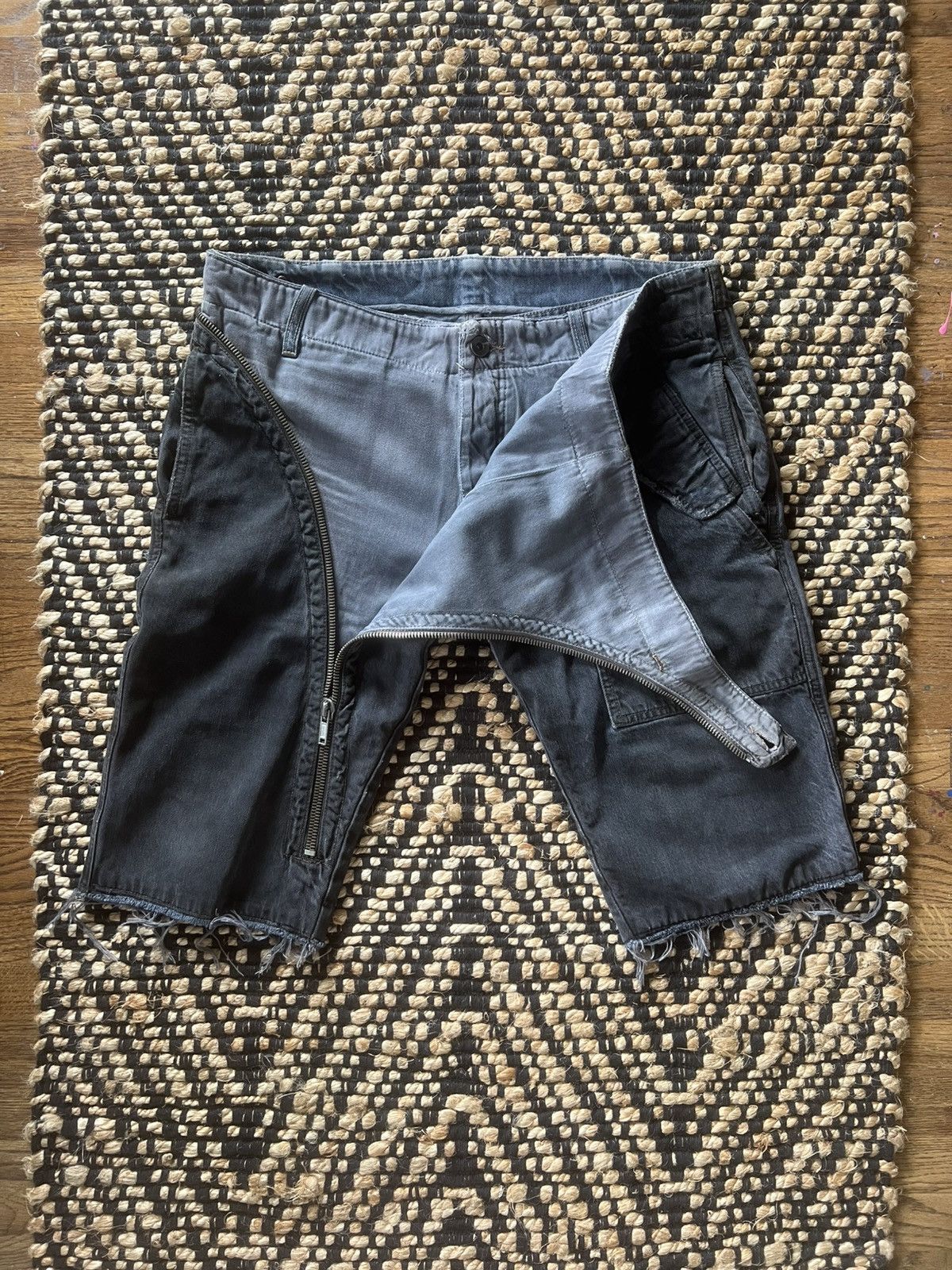 Rick Owens Rick Owens DRKSHDW AW06 Blue Double Layer Aircut Shorts Size US 31 - 1 Thumbnail