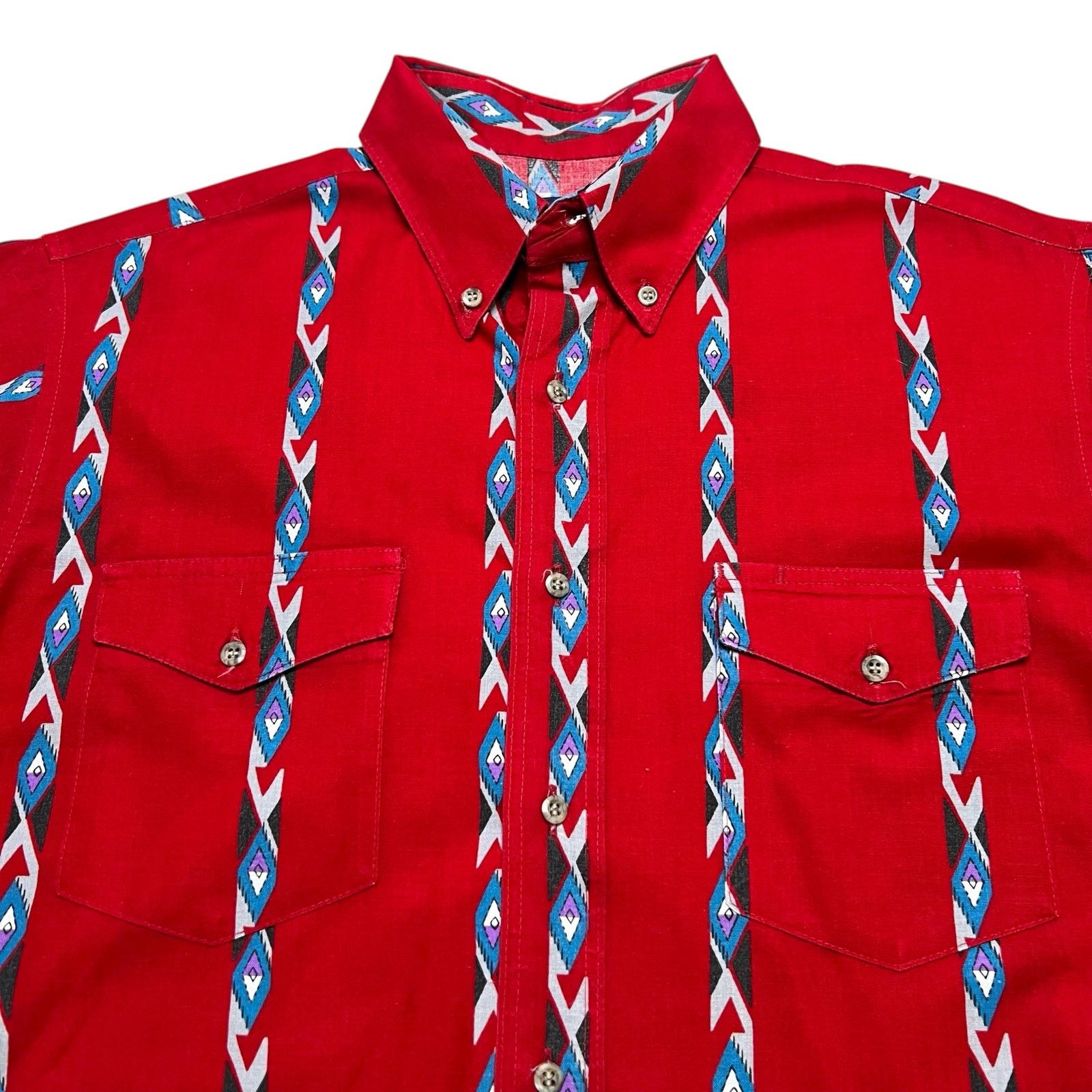 Wrangler Vintage Wrangler Cowboy Cut Western Shirt Aztec Stripe XL Size US XL / EU 56 / 4 - 7 Thumbnail