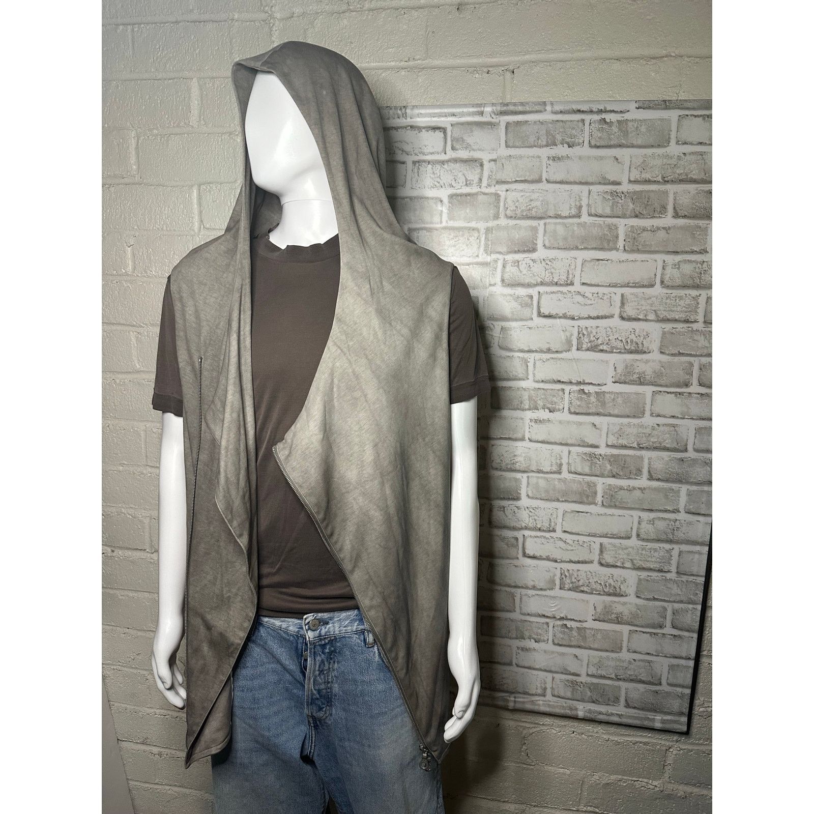 Firmament Berlin Nomad Hooded Vest Post-Apocalyptic Style Stone Gray EU 50 Size US L / EU 52-54 / 3 - 3 Thumbnail