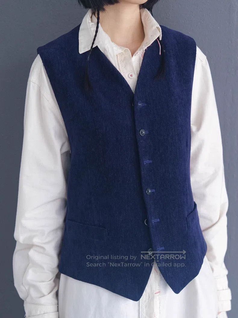 Kenzo Kenzo Men's blue velvet vest Size US L / EU 52-54 / 3 - 8 Thumbnail