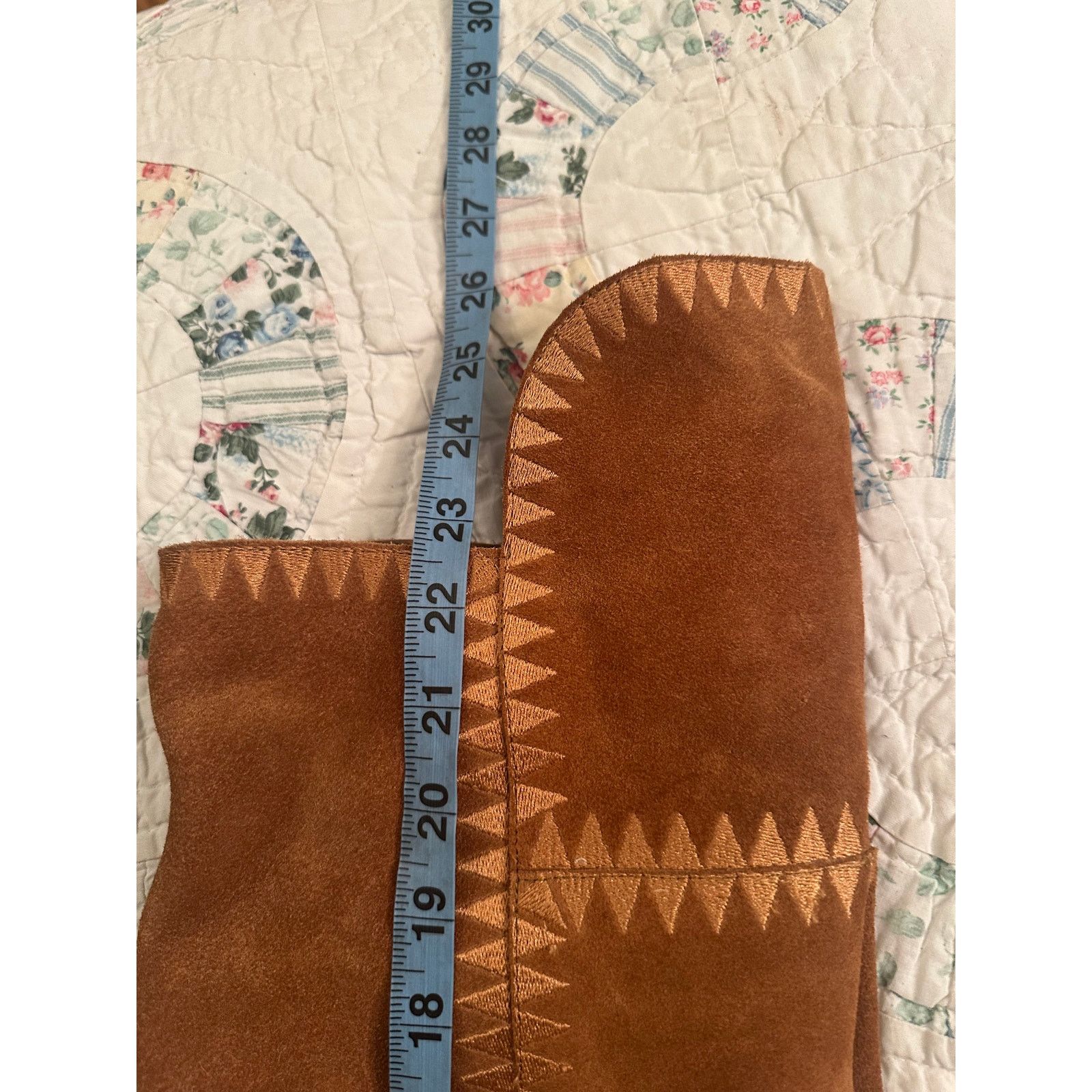 Anthropologie NEW ANTHROPOLOGIE $265 EMBROIDERED SUEDE OVER THE KNEE BOOTS Size US 8 / IT 38 - 4 Thumbnail