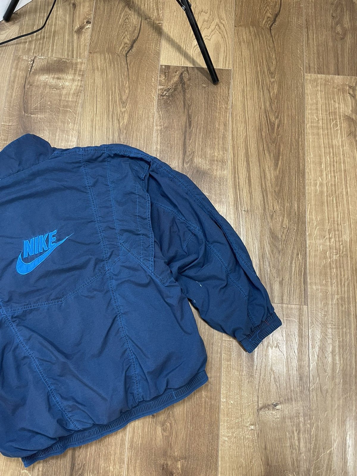 Nike Vintage Nike 90’s Y2K Big Logo Drill Nylon Bomber Jacket Size US M / EU 48-50 / 2 - 16 Thumbnail