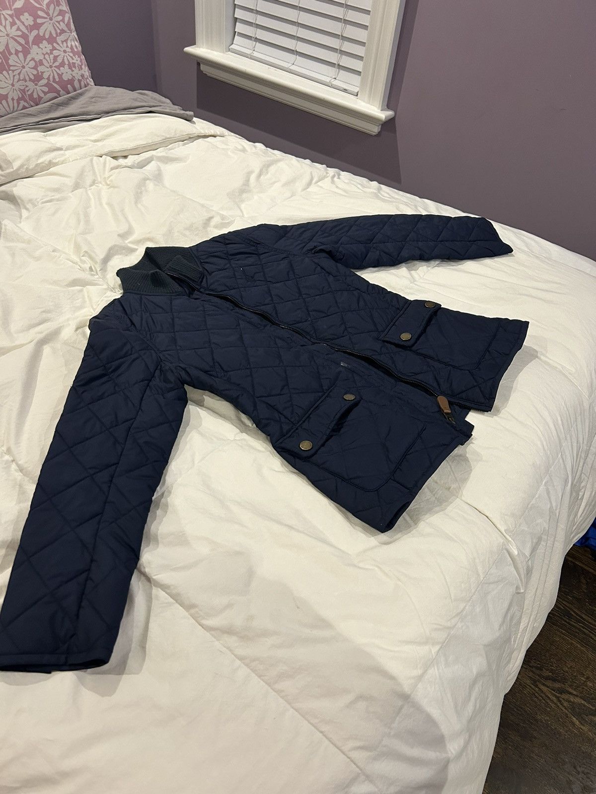Polo Ralph Lauren Navy Polo Ralph Lauren Large 12/14 Quilted Jacket Size L / US 10 / IT 46 - 1 Thumbnail