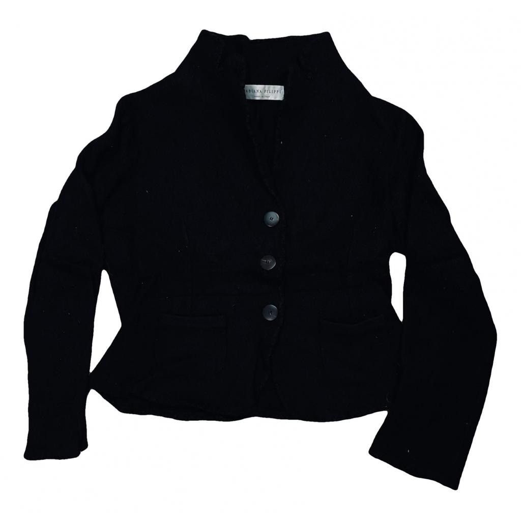 image of Fabiana Filippi x Vintage Fabianna Fillippi Jacket Wool in Black, Women's (Size 2XL)
