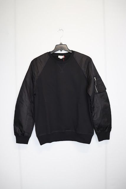 Alexander McQueen o1rshd1 Nylon Padded Combo MA-1 Crewneck Sweater in Black Size US XXL / EU 58 / 5 - 2 Thumbnail