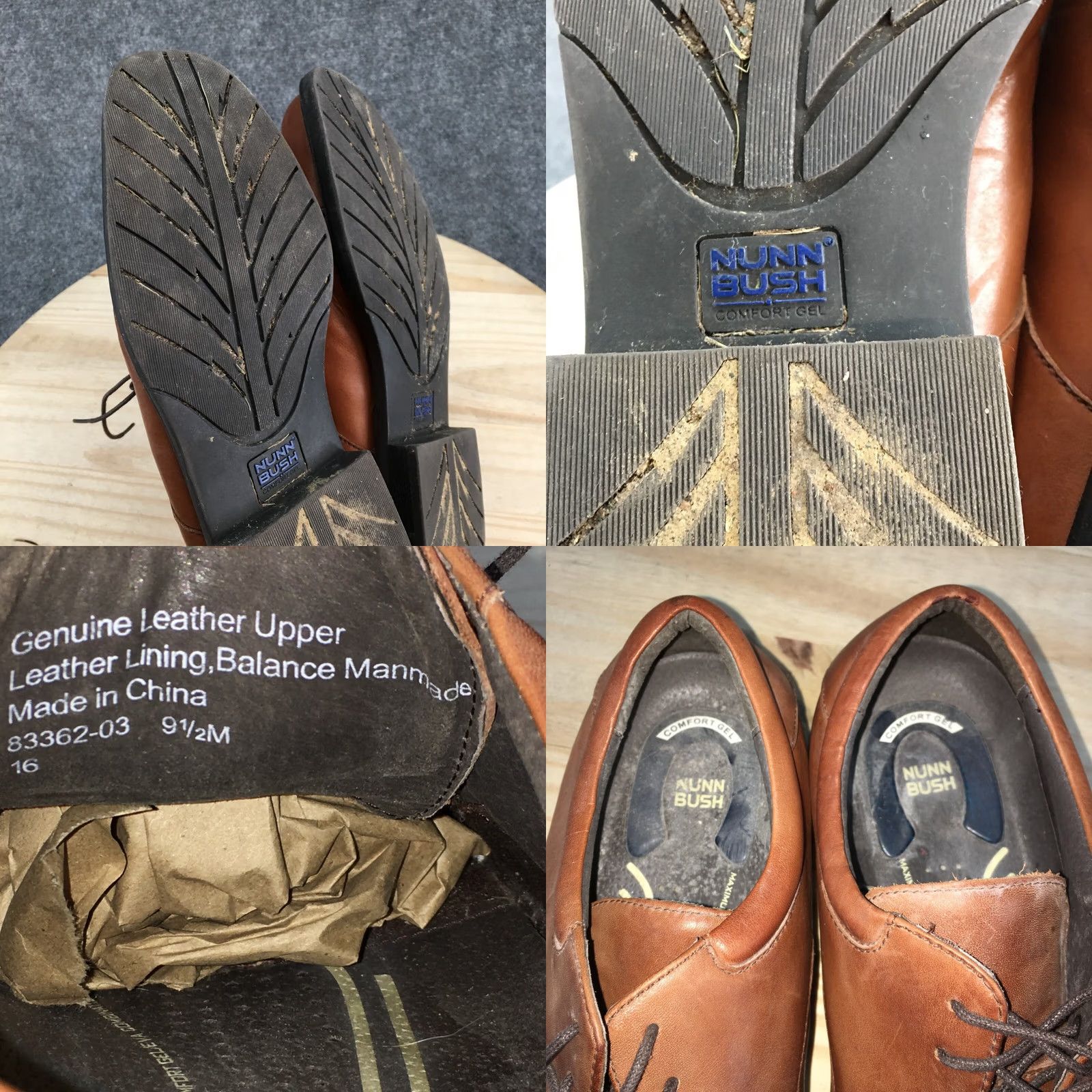 Nunn Bush Nunn Bush Maxwell Dress Cap Toe Oxford Shoes Mens 9.5 M Brown Leather Size ONE SIZE - 10 Thumbnail