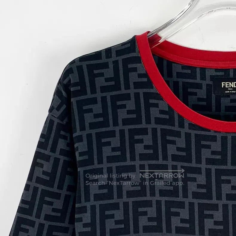 Fendi Fendi Black classic double F all-over printed cotton crew- Size US S / EU 44-46 / 1 - 3 Thumbnail