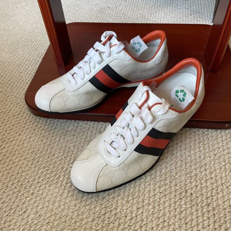Gucci Gucci Monogram Lace-Up Fashion Sneakers Size US 5.5 / EU 38 - 1 Thumbnail