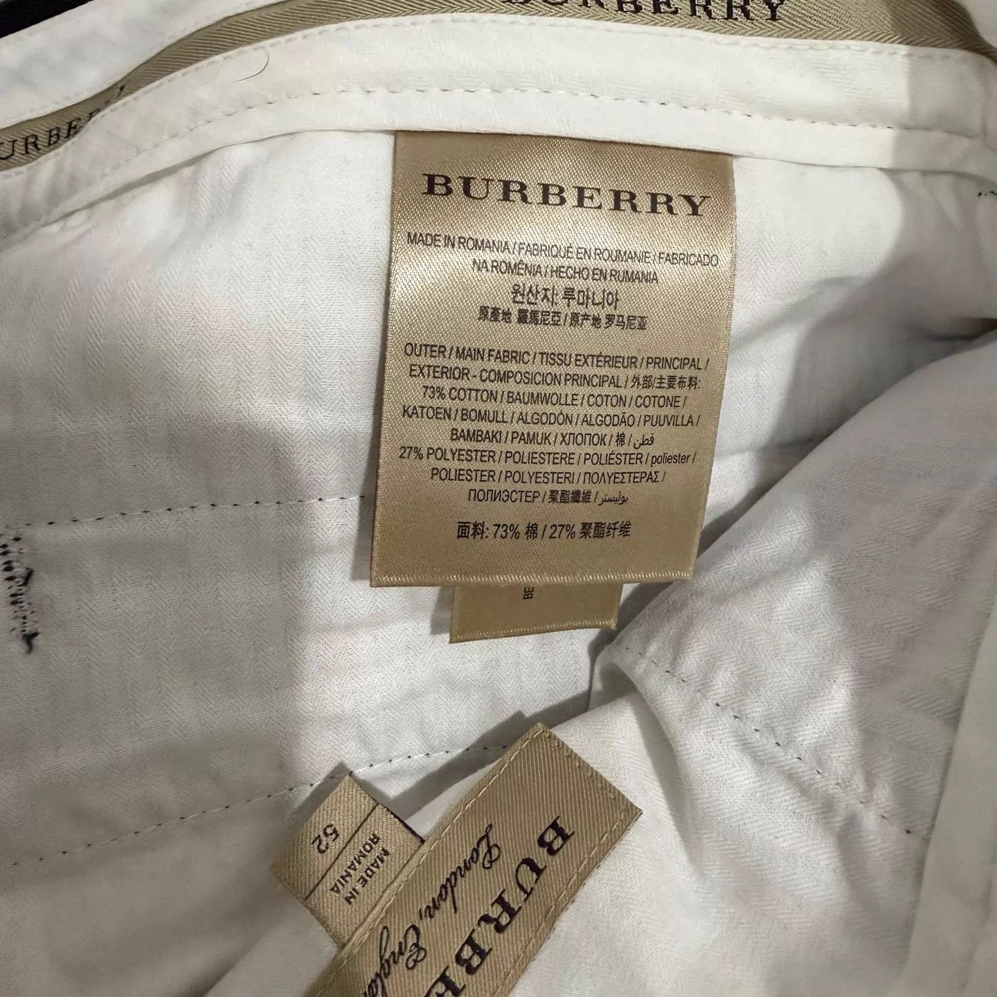Burberry Burberry Black Chinos 52 Mint Size US 32 / EU 48 - 4 Thumbnail