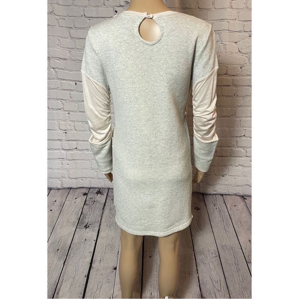 Other Pencey Standard Grey Pink Draped Long Sleeve Mini Dress Siz Size L / US 10 / IT 46 - 4 Thumbnail
