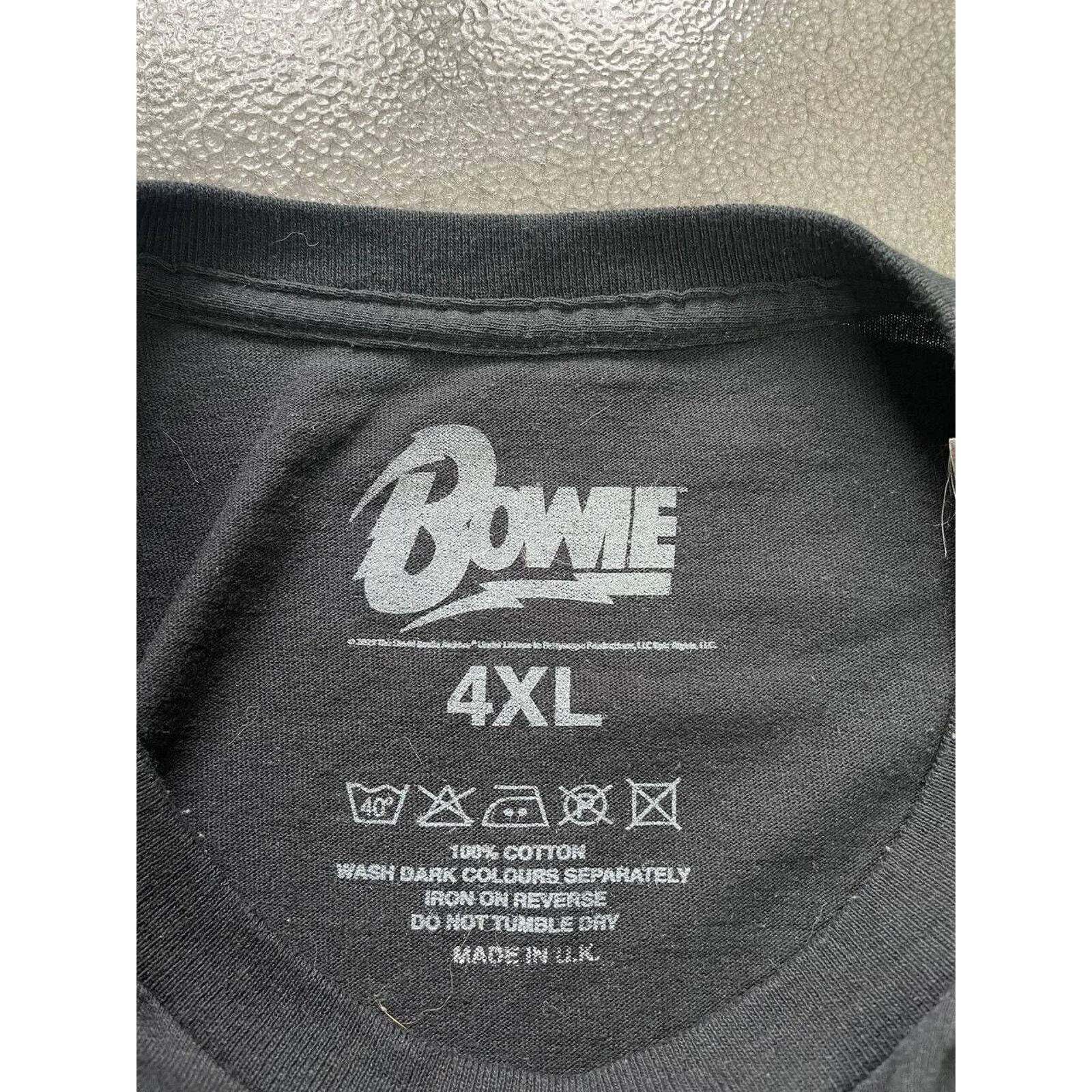Band Tees Vintage David Bowie Aladdin Sane T-Shirt 4XL Black Rock Tee Size US XXL / EU 58 / 5 - 4 Thumbnail
