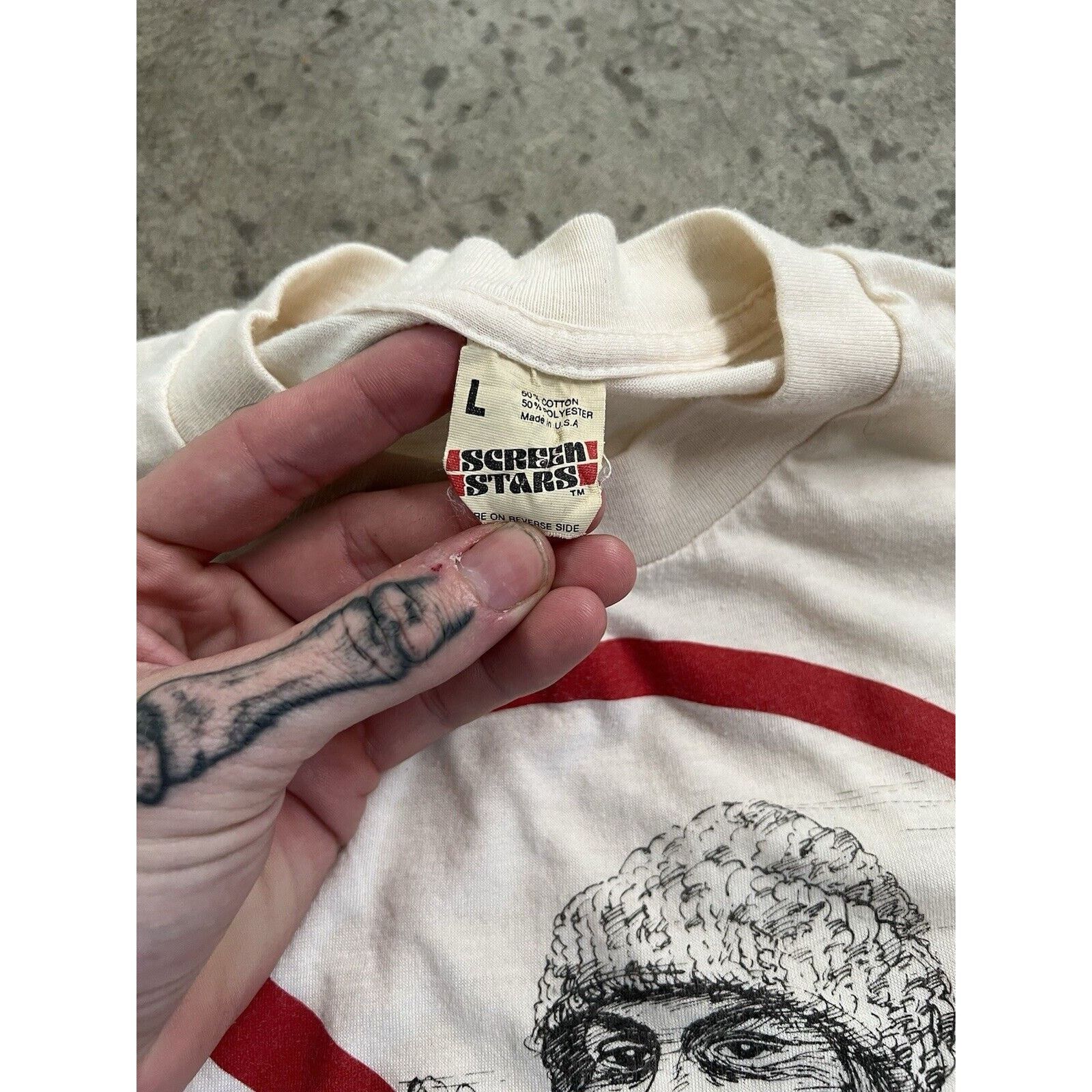 Vintage Rare Bhagwan Shree Rajneesh (Osho) Vintage 1980’s tee Size US L / EU 52-54 / 3 - 6 Thumbnail