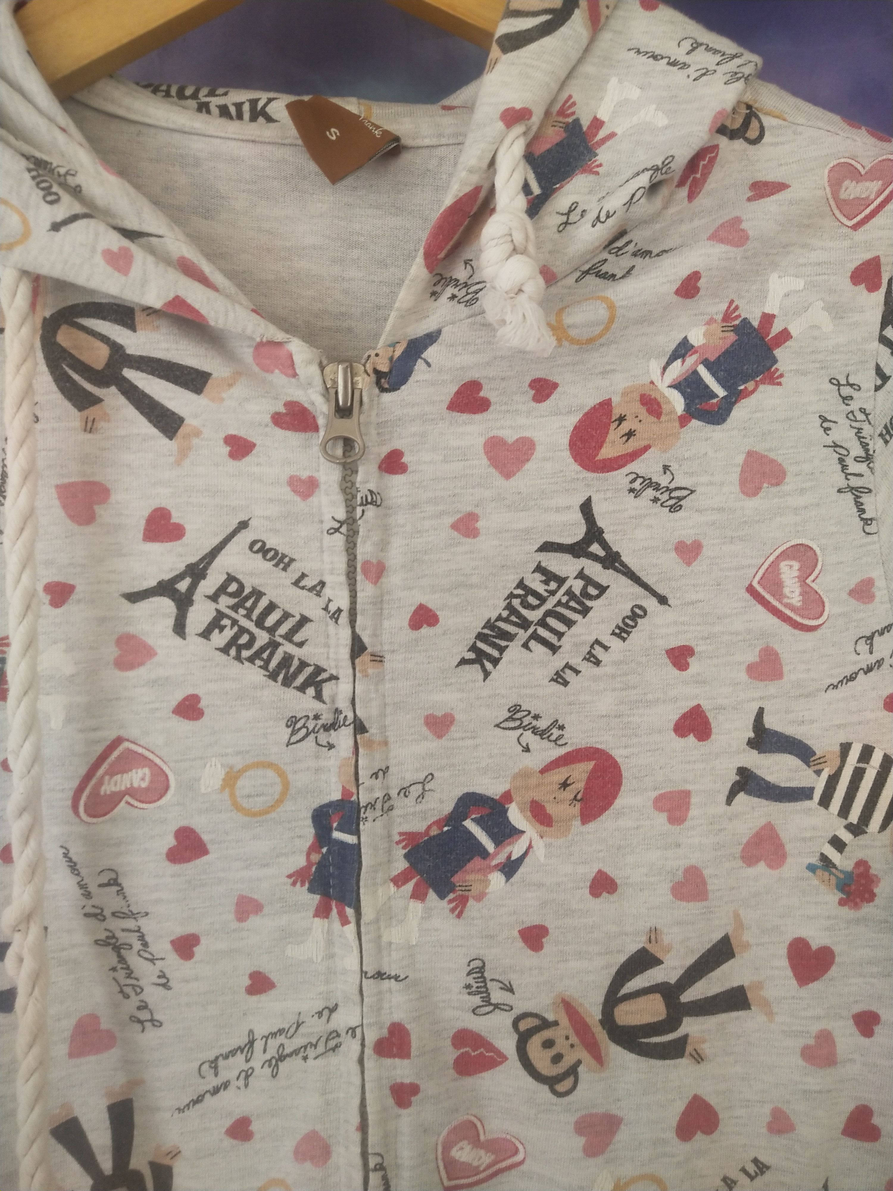 Paul Frank 2000s Paul Frank Julius Monkey All Over Print Zip Up Hoodie Size S / US 4 / IT 40 - 2 Thumbnail