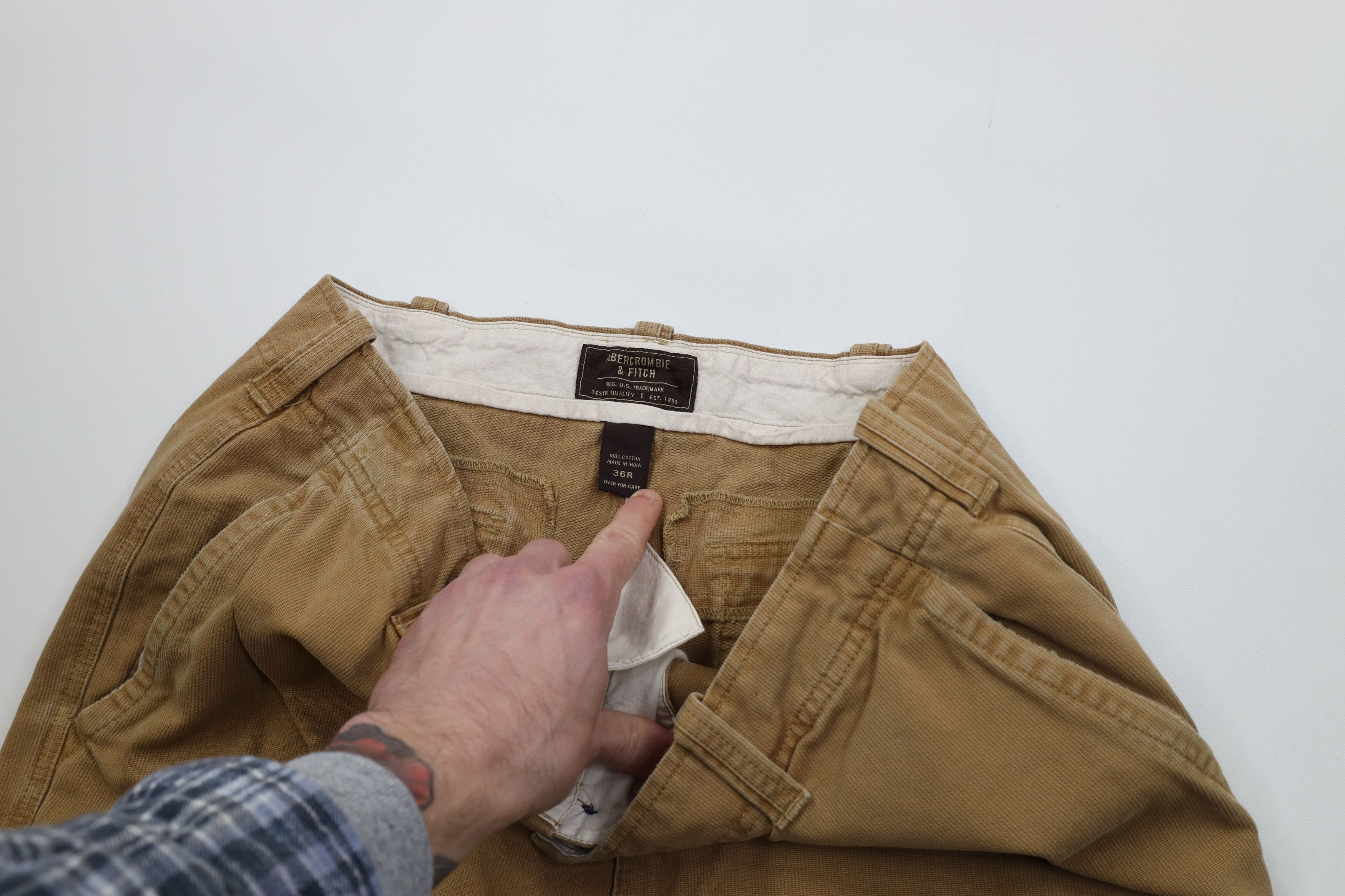 Abercrombie & Fitch Vintage 90s Y2K Abercrombie & Fitch Wide Leg Cargo Pants Size US 36 / EU 52 - 9 Thumbnail