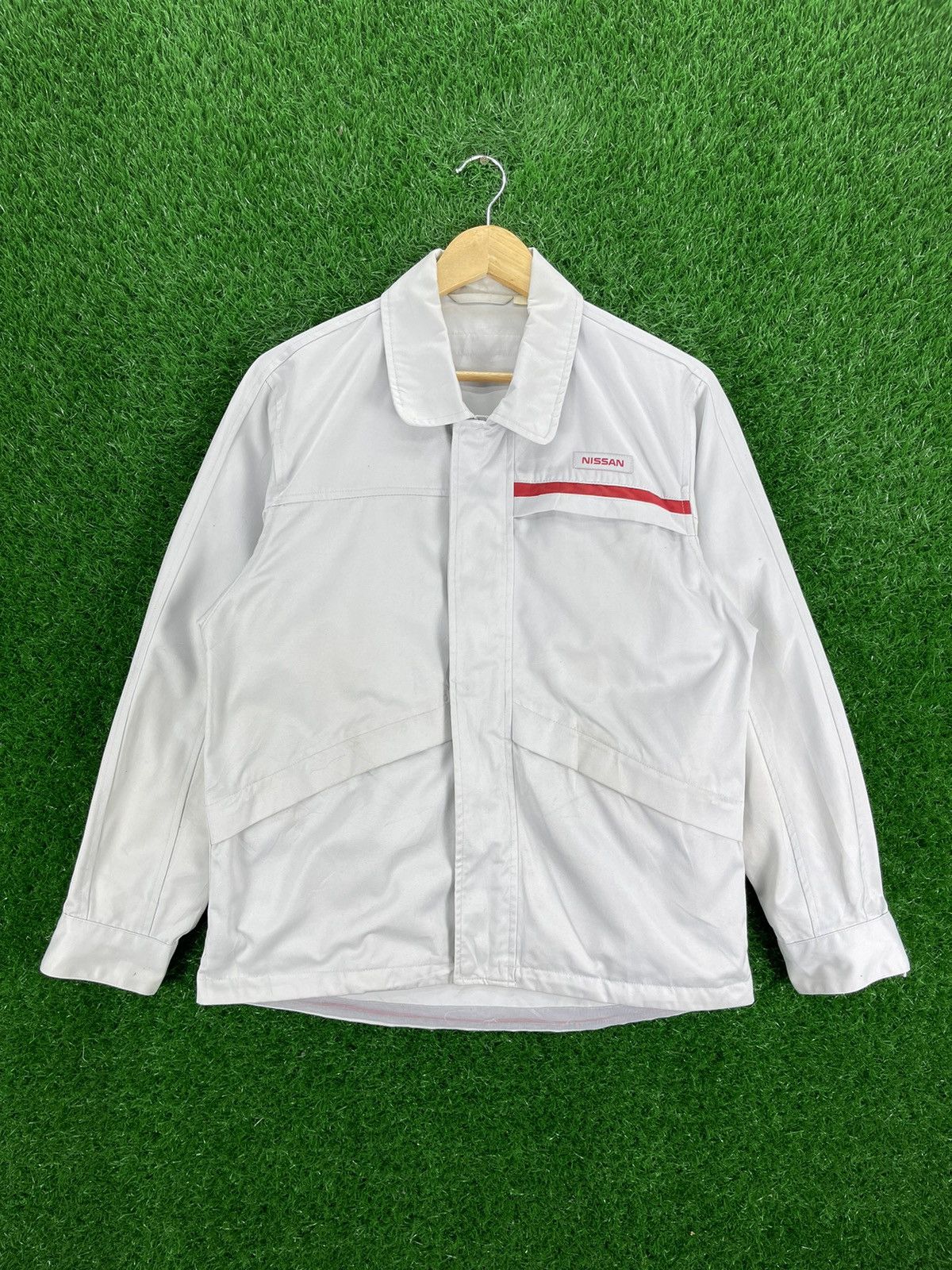 image of Racing x Vintage Nissan Workwear Jacket in Silver, Men's (Size Medium)