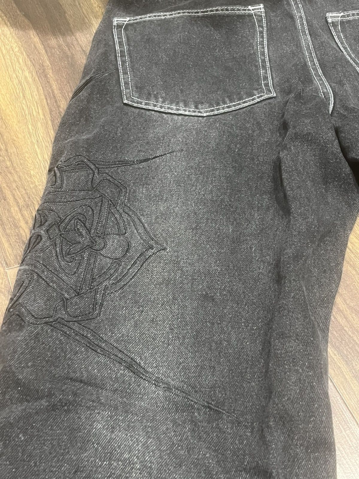 Revenge Spike cross embroidered Revenge jeans - dark grey Size US 30 / EU 46 - 8 Thumbnail