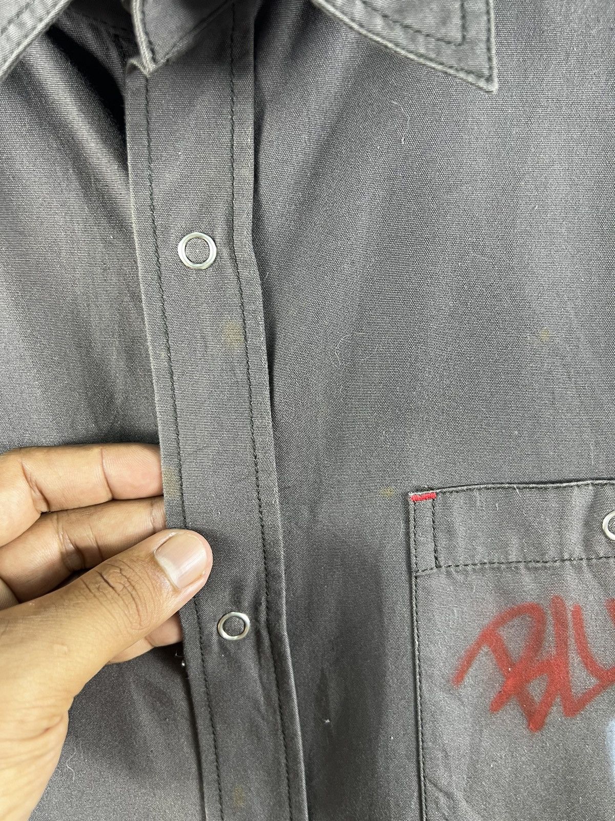 Other 🔥 Blue Cross 964 Skull Skating shirt Snap button - L Size US M / EU 48-50 / 2 - 10 Thumbnail