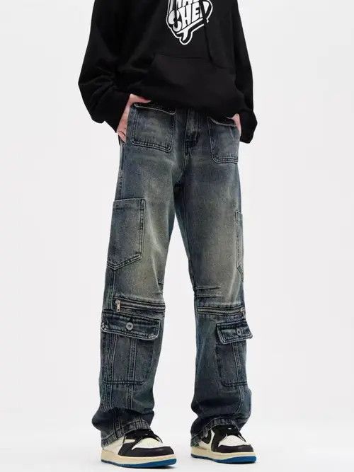 Japanese Brand Minami x Chiba Light Blue High Street Vintage Loose Jeans Size US 32 / EU 48 - 6 Thumbnail