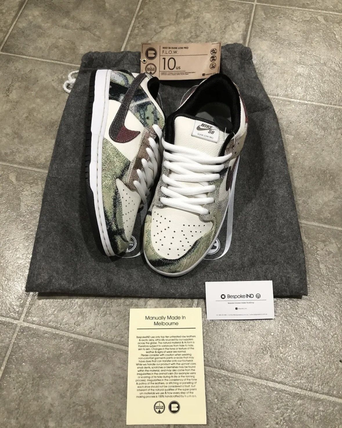 image of Nike Sb Dunk @bespokeind ‘Flows’ Pack Shoes, Men's (Size 10)