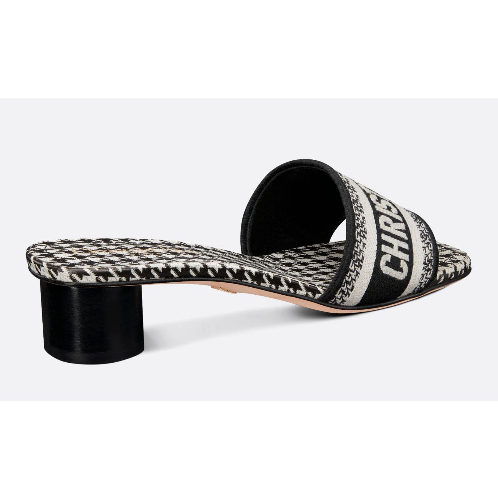 Dior Christian Dior Dway Heeled Slide Black White Houndstooth Size US 8 / IT 38 - 12 Thumbnail