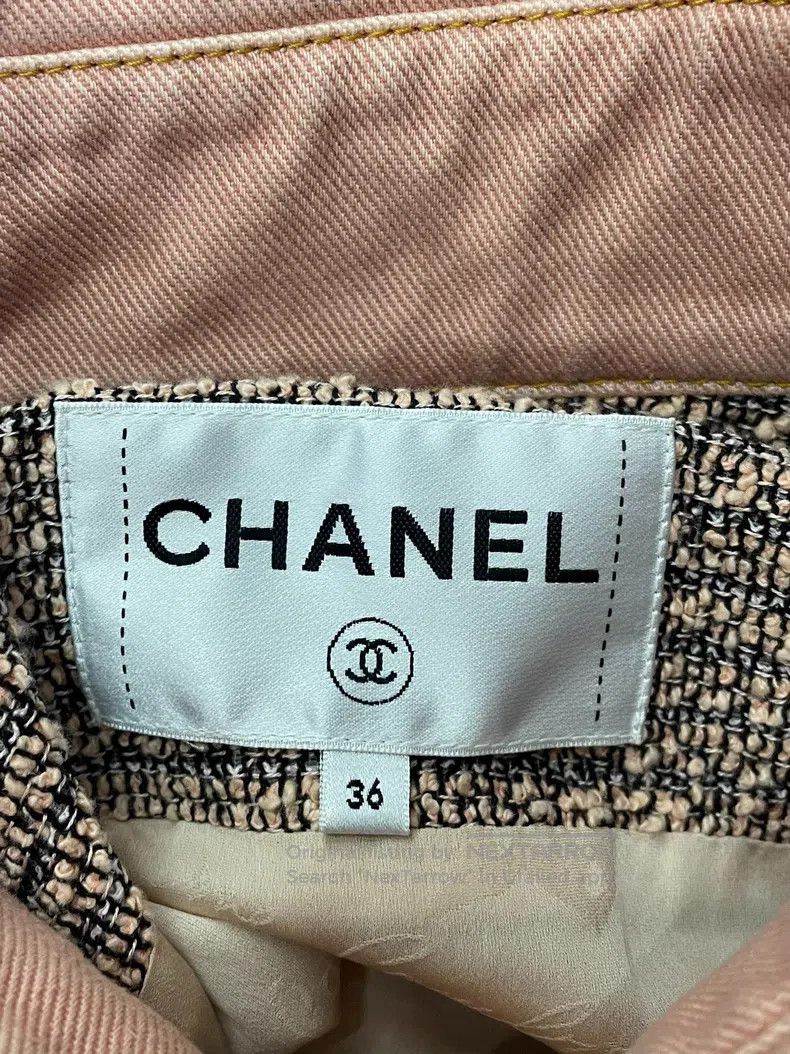 Chanel Chanel Pink tweed stitched denim jacket Size XS / US 0-2 / IT 36-38 - 4 Thumbnail