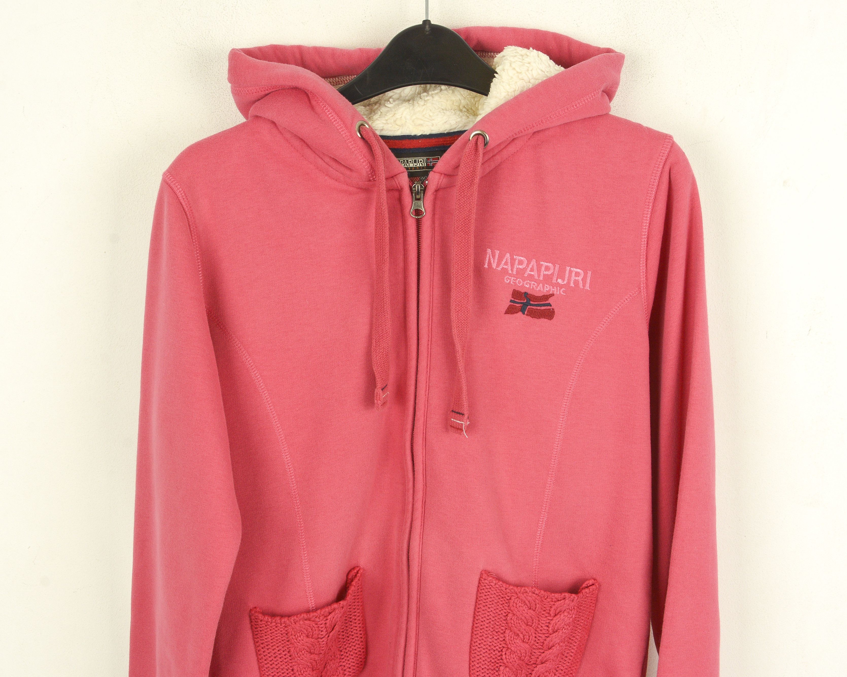 Napapijri Women M Hoodie Jumper Sweatshirt Jacket Fleece Hood Sweater Size M / US 6-8 / IT 42-44 - 2 Thumbnail