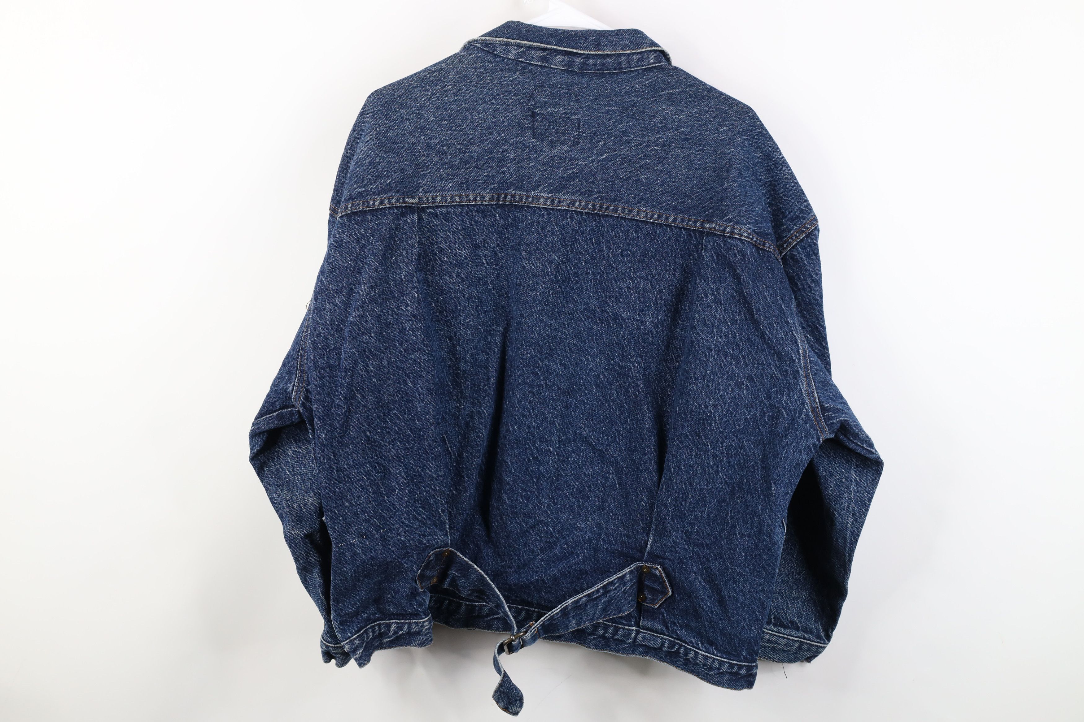 Vintage Vintage 90s Streetwear Denim Jean Trucker Jacket Blue Cotton Size XL / US 12-14 / IT 48-50 - 11 Thumbnail