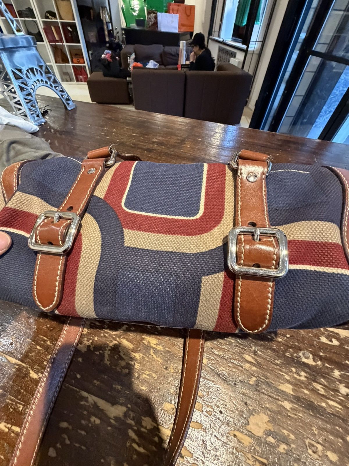 Prada Prada Geometric Canvas & Leather Doctor Bag ✨ Size ONE SIZE - 17 Thumbnail