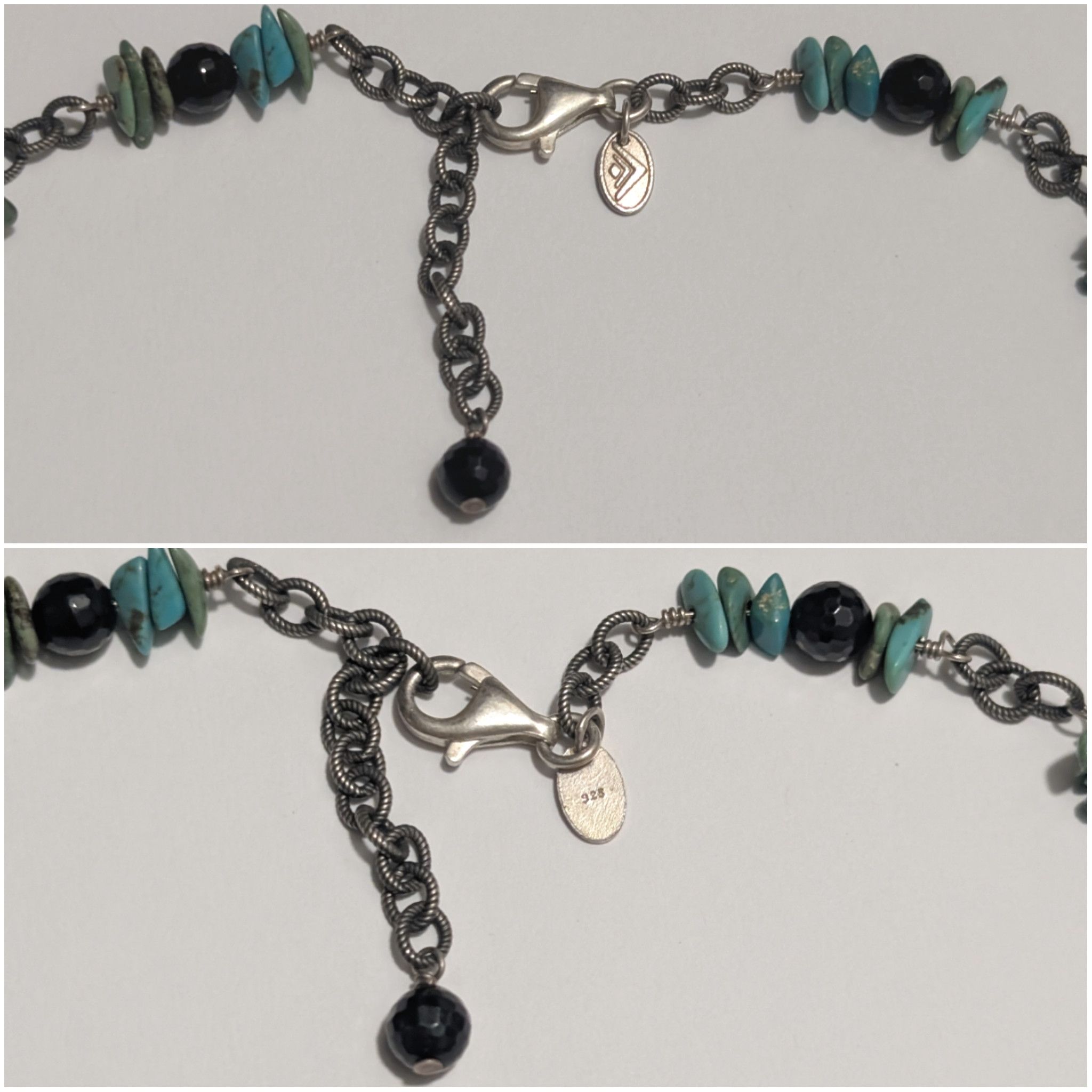 Other Silpada sterling silver necklace Turquoise chips onyx Size ONE SIZE - 4 Thumbnail