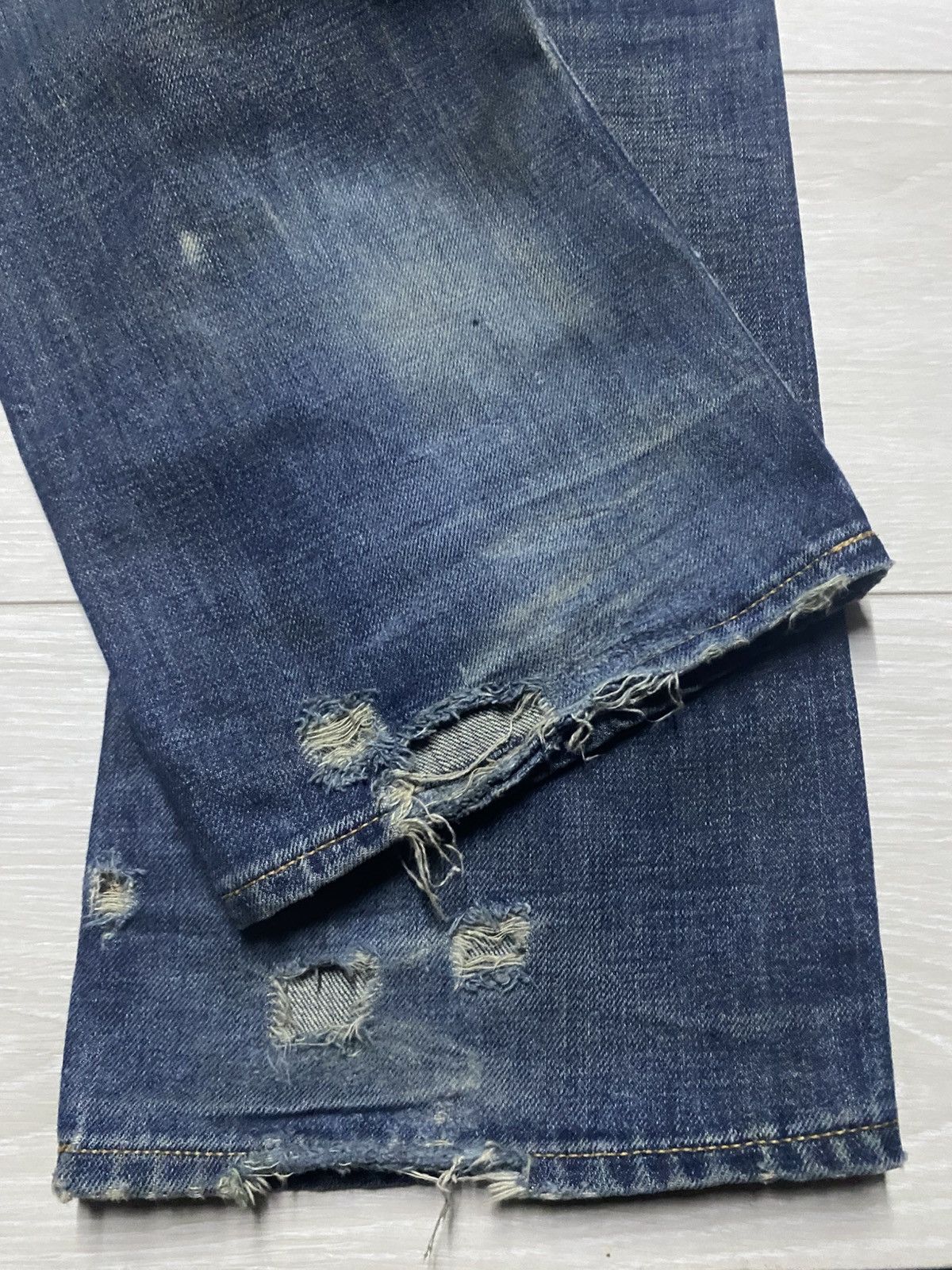 RRL Ralph Lauren Polo Raph Lauren RockLand 320 Flare Bootcut Distressed Jeans Size US 36 / EU 52 - 16 Thumbnail