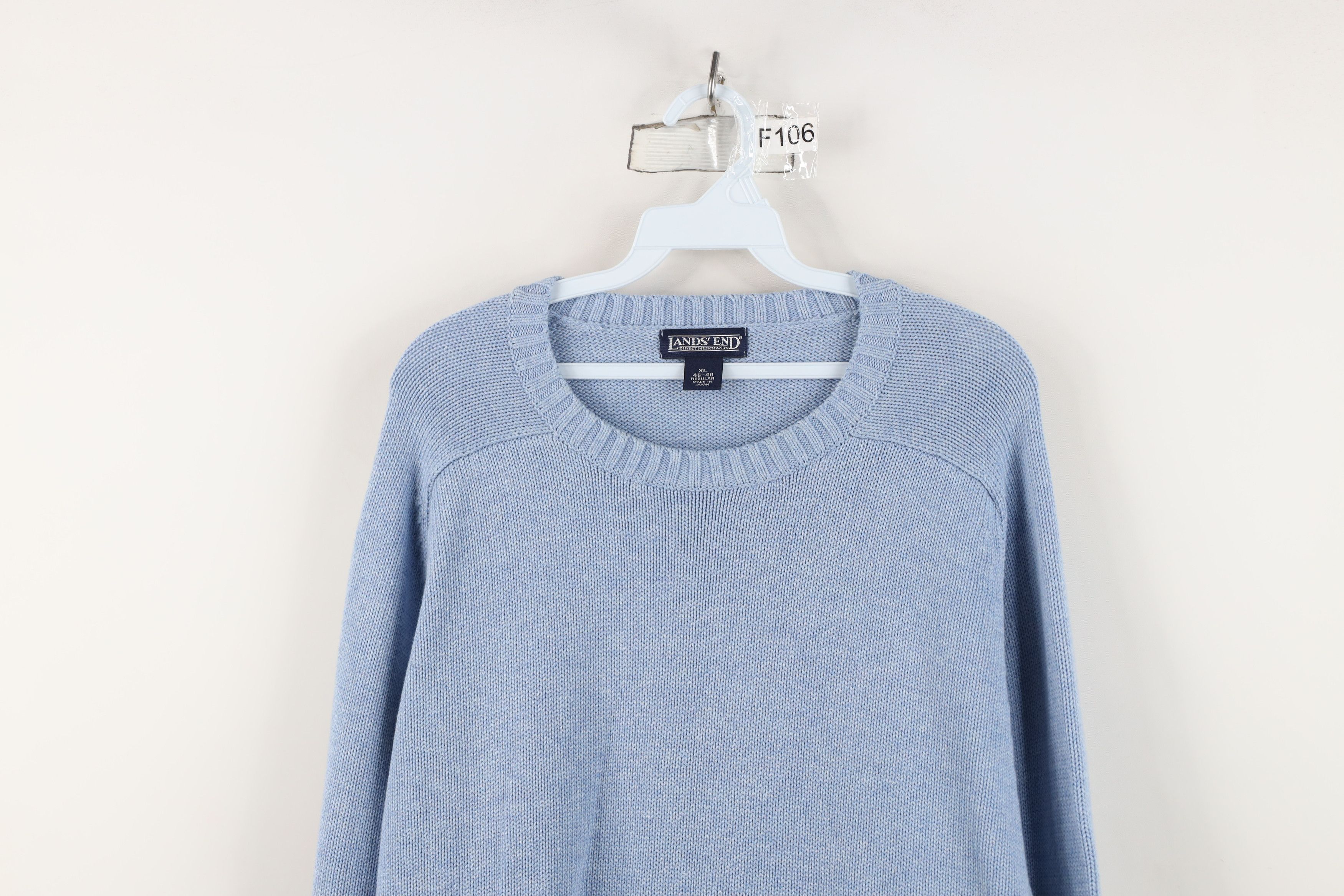 Lands' End Vintage 90s Lands End Crewneck Sweater Carolina Blue Japan Size US XL / EU 56 / 4 - 2 Thumbnail