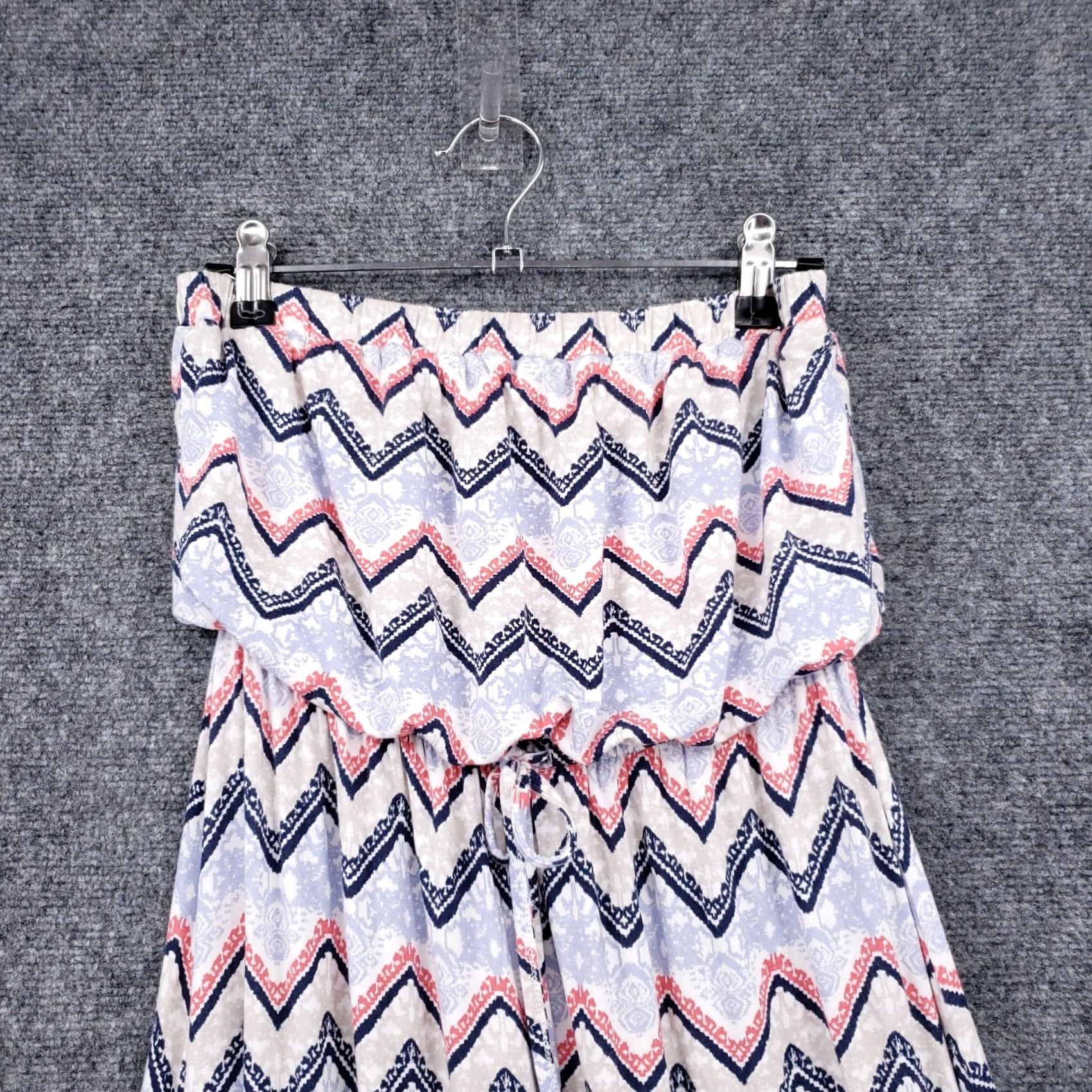 Vintage The Impeccable Pig Dress Womens XS White Maxi Strapless Flowy Boho Chevron Long Size XS / US 0-2 / IT 36-38 - 3 Thumbnail