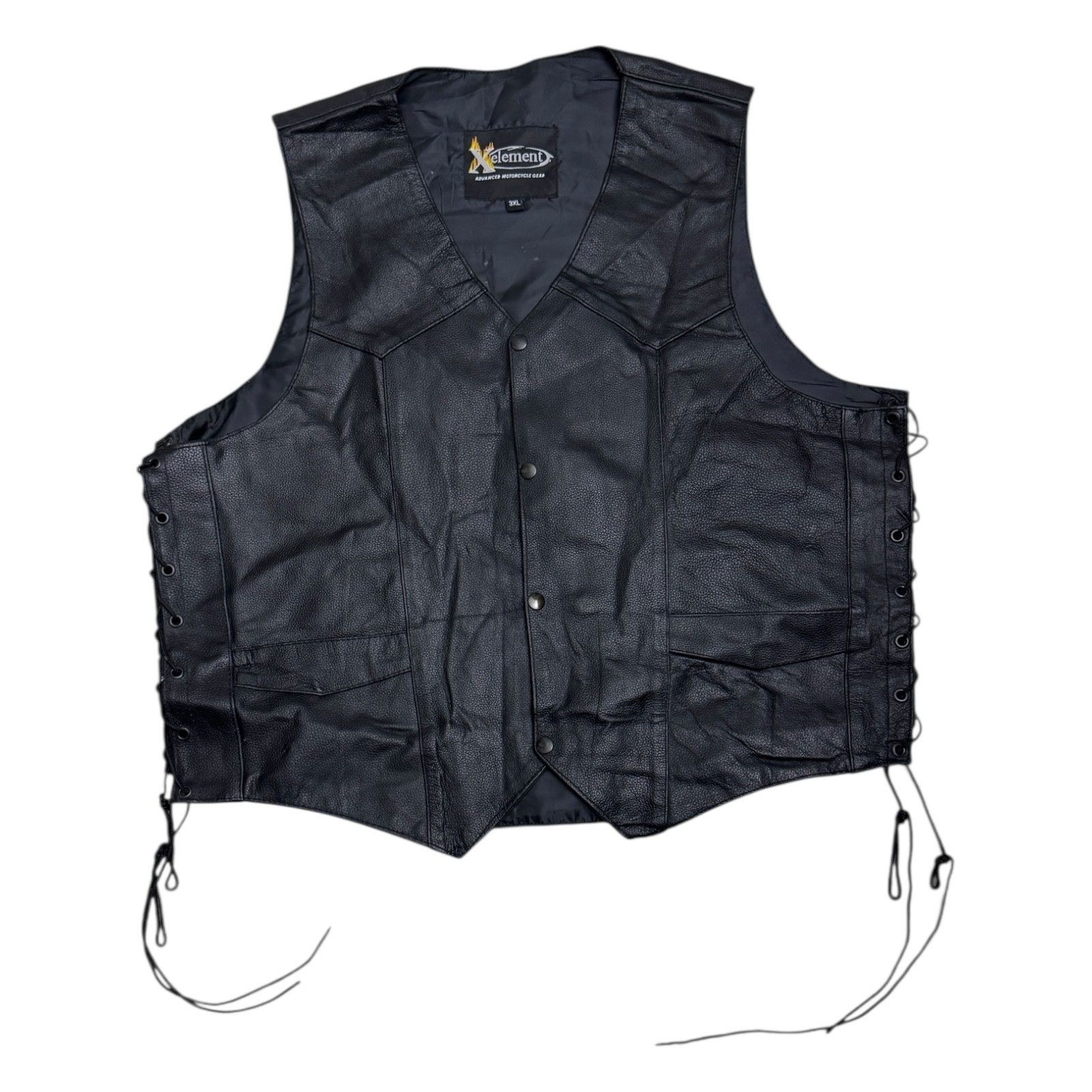 Xelement X-ELEMENT Genuine Leather Eagle Motorcycle Biker Vest 3XL Size US XXL / EU 58 / 5 - 2 Thumbnail