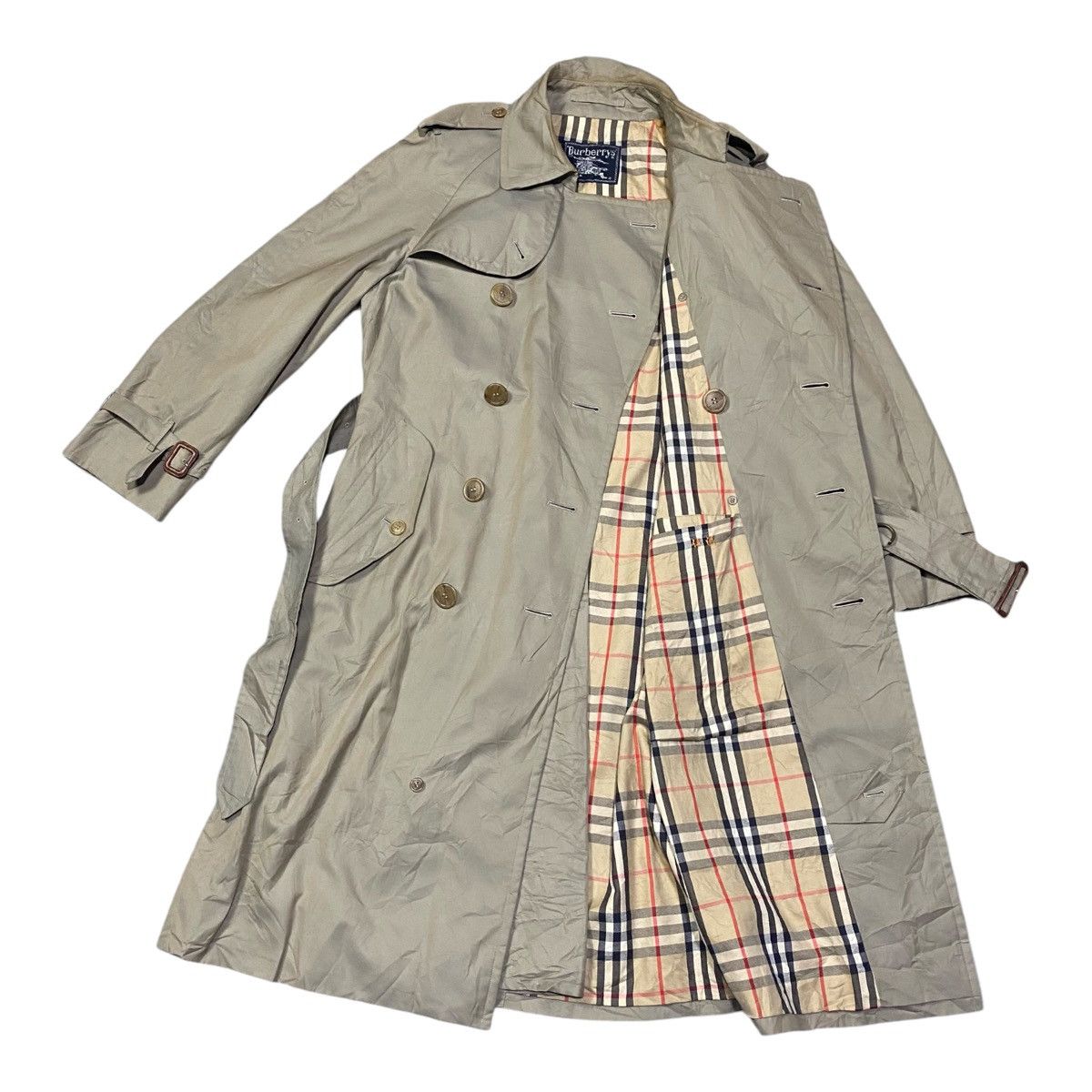 Burberry × Vintage Vintage Burberrys Long Jacket Bondage Nova Check Lining Size US L / EU 52-54 / 3 - 4 Thumbnail