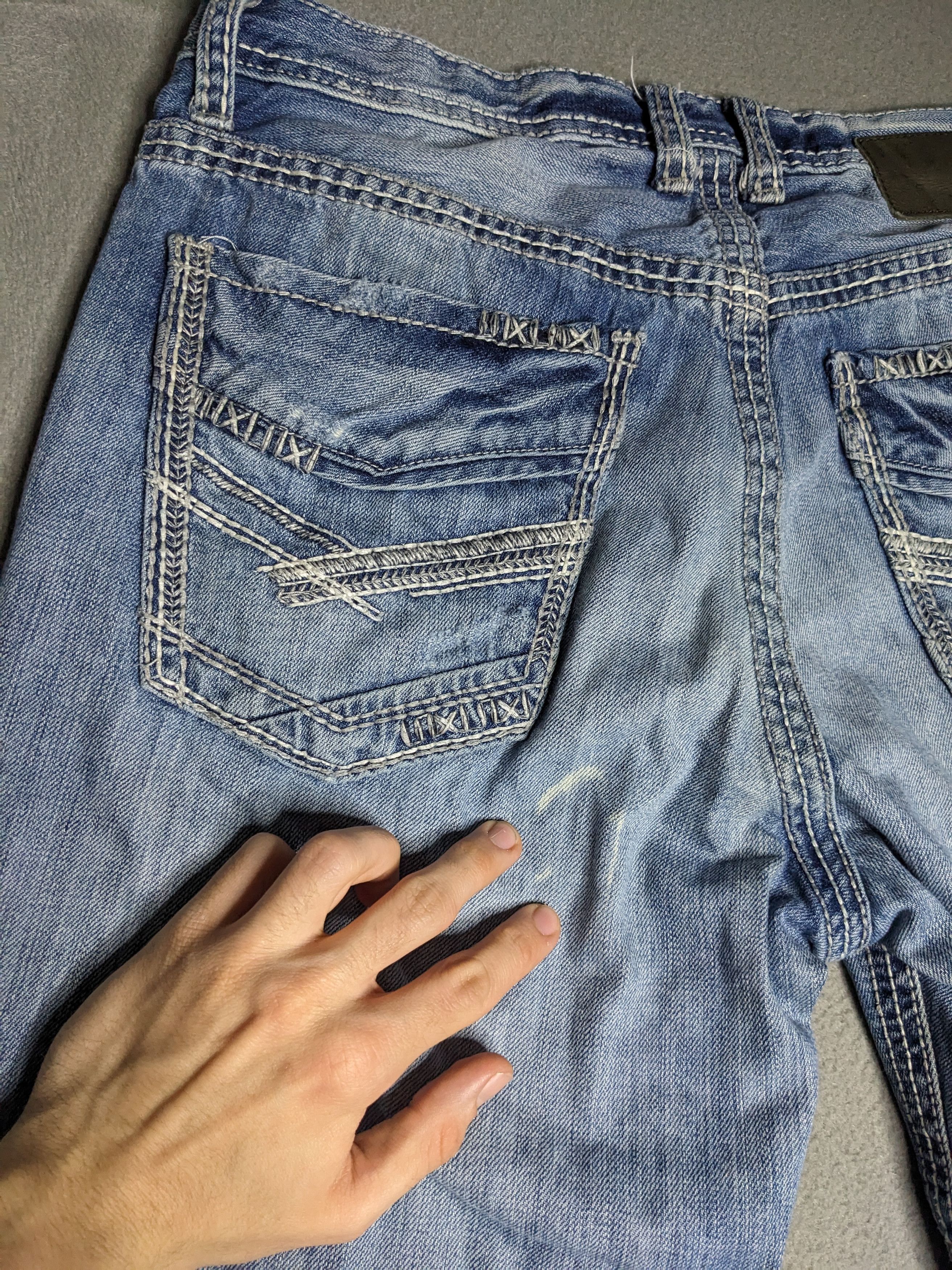BKE BKE Tyler Straight Jeans 32x30 Distressed Whiskered Western Size US 32 / EU 48 - 12 Thumbnail