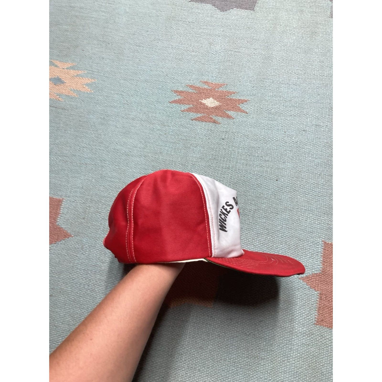 Vintage VINTAGE A&G Snapback Hat Cap Red Adjustable Men Distressed Sandusky Michigan H feed farm Wickes OG Big H Size ONE SIZE - 7 Thumbnail