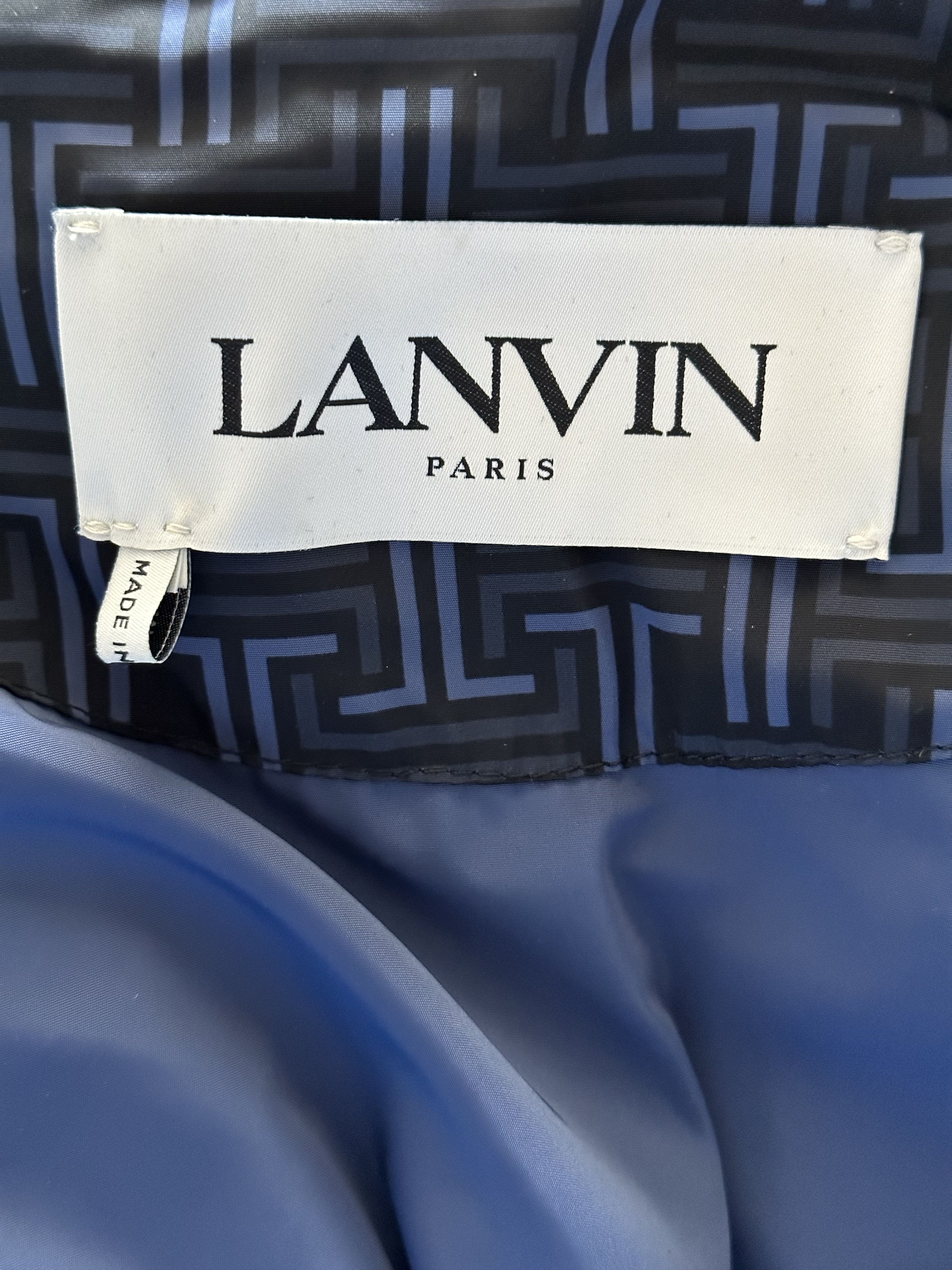 Lanvin Lanvin Black & Blue Jacquard Anorak Size US S / EU 44-46 / 1 - 3 Thumbnail