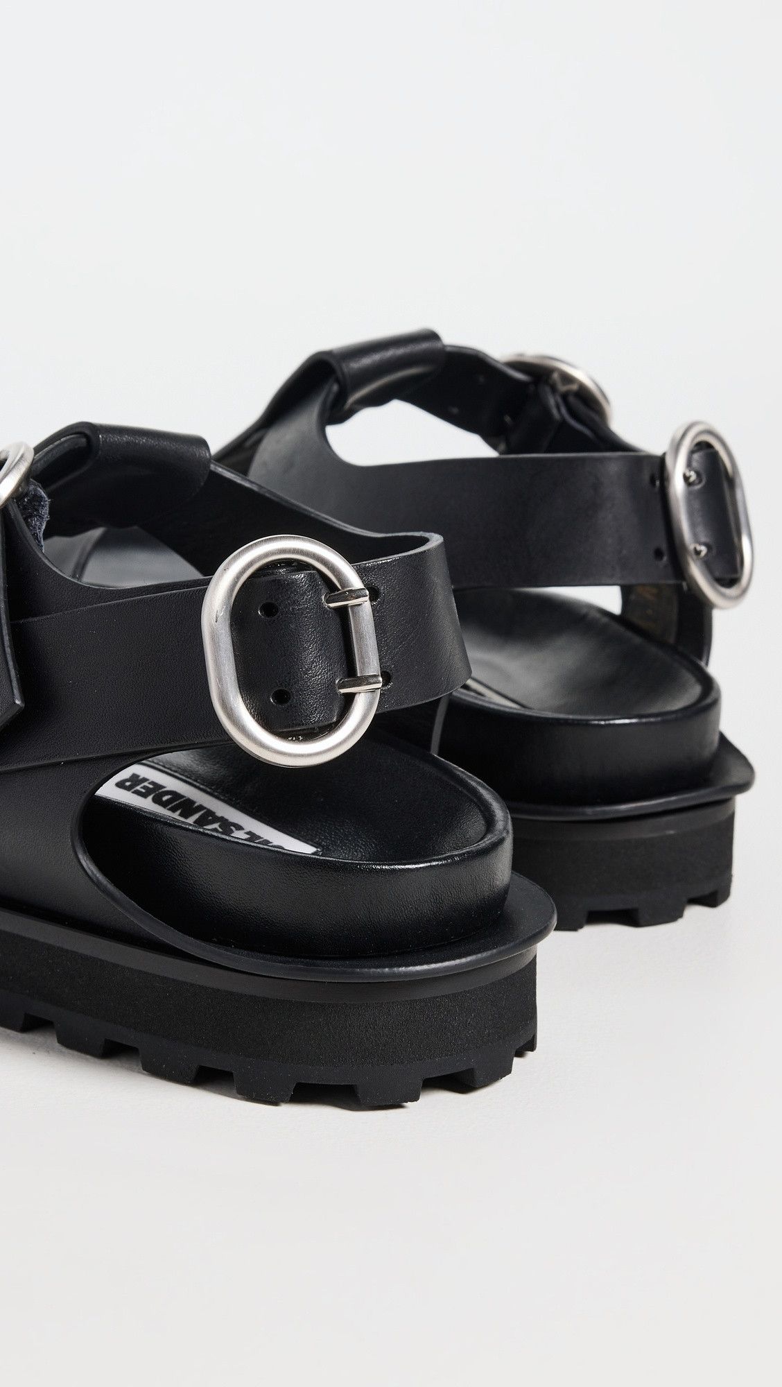 Jil Sander o1y1124 Leather Sandals in Black Size US 7 / EU 40 - 2 Thumbnail